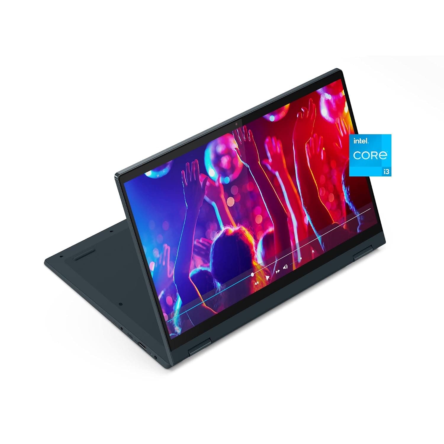 2022 LENOVO IdeaPad Flex 5i 14" Touchscreen 2-in-1 Laptop 11th Dual-Core Intel i3-1135G4 4GB DDR4 512GB NVMe SSD UHD Graphics HDMI USB-C Fingerprint WiFi-5 Windows 11 , Blue w/32GB USB Drive