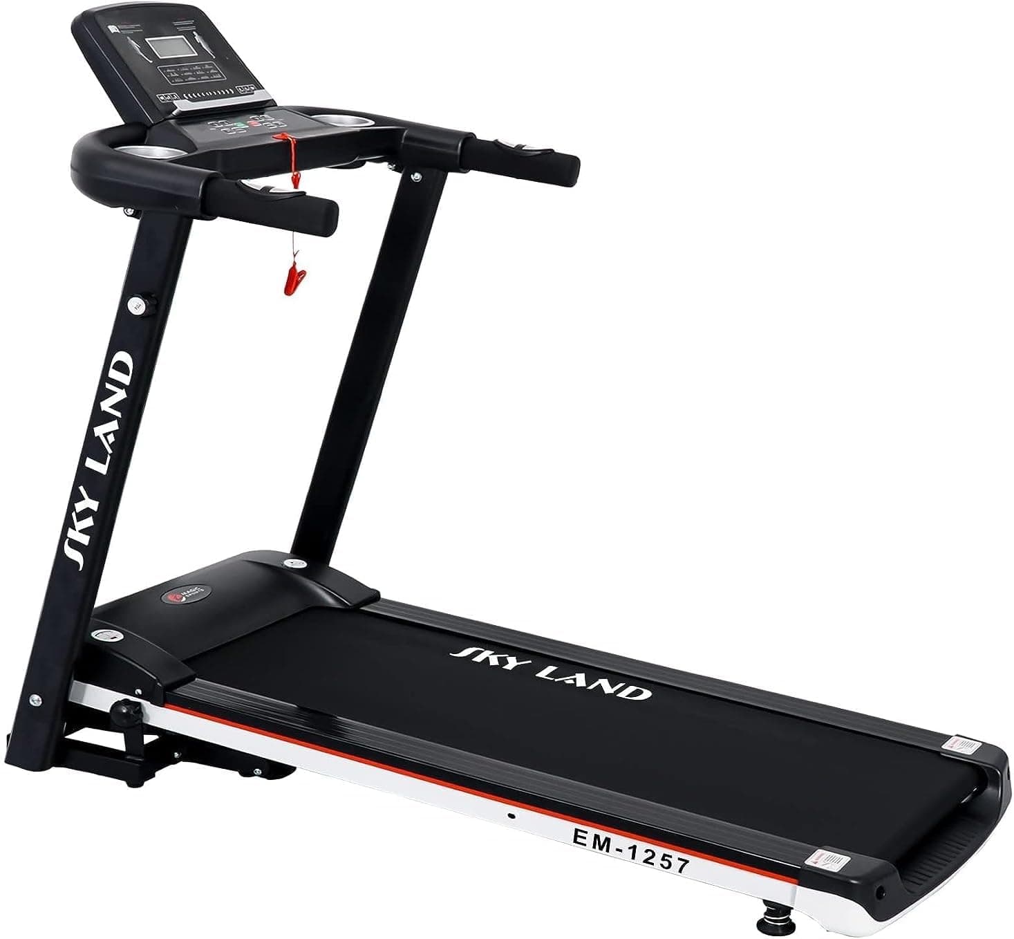 SKY LAND Foldable Treadmill for Home with 4HP Peak Motor, LCD Display, 12 Workout Programs, Compact Running Machine, Space Saving Fitness Equipment, Multiple Options Available