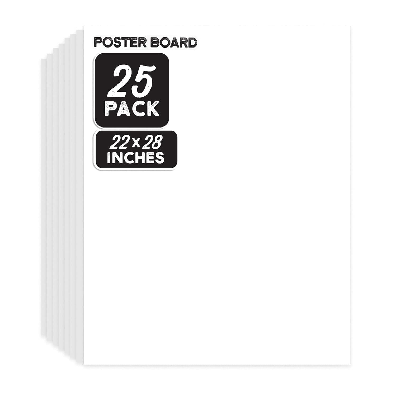 ArtSkills 22" x 28" Heavyweight Poster Board, School Project Supplies, White, 25-Pack