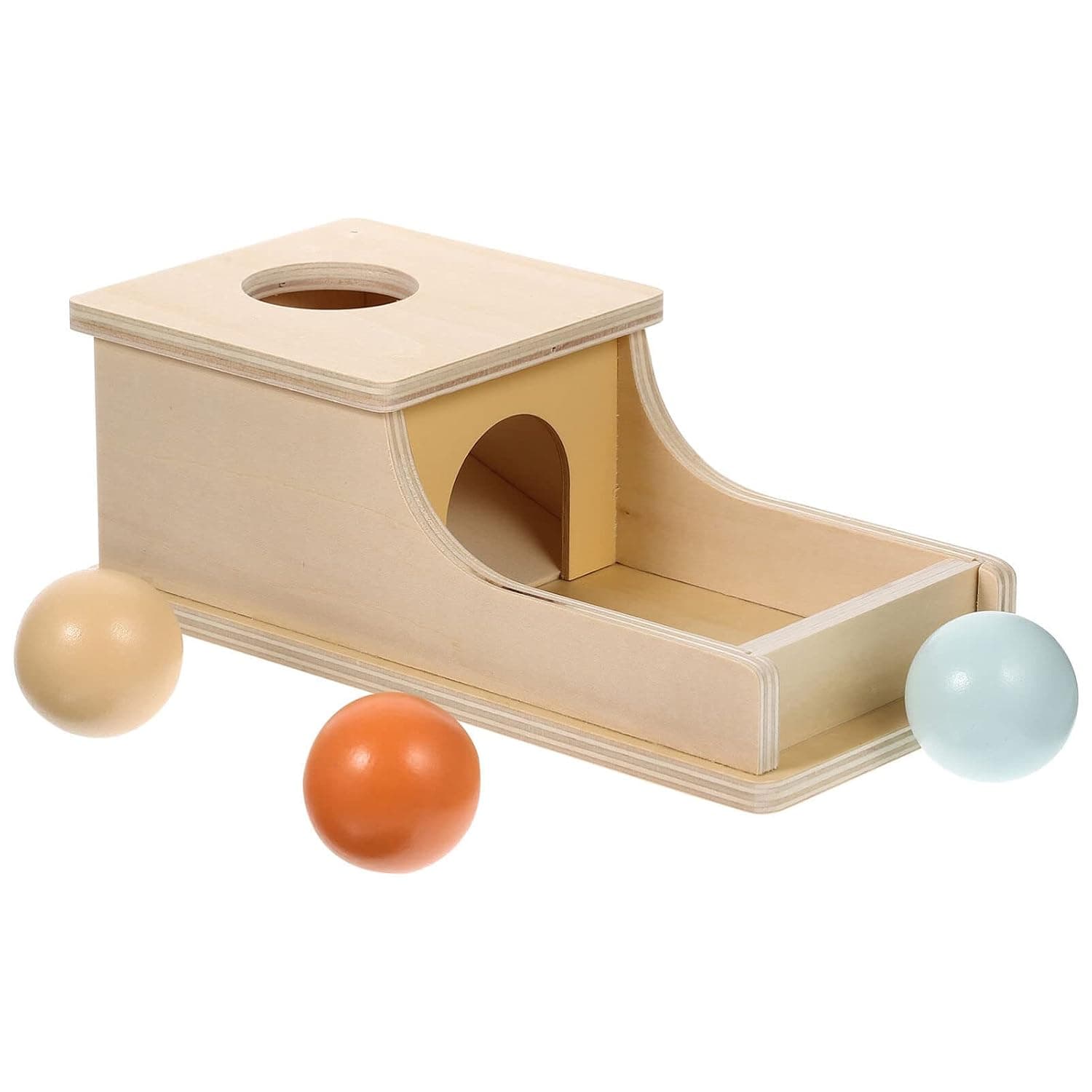 TOYANDONA Montessori Toys Ball Drop Box Object Permanence Box for Infant Baby Preschooler 6-24 Months, Early Educational Toy for Toddler Baby Kids