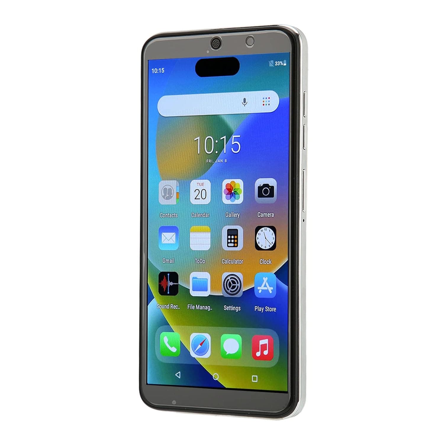 6.1 Inch Smartphone Unlocked - 1440X3040 HD LCD Screen, Ultra Thin Cell Phone for Daily Use, 4GB RAM 64GB ROM, 7000mAh Long Lasting Battery, Face Recognition, 11, White