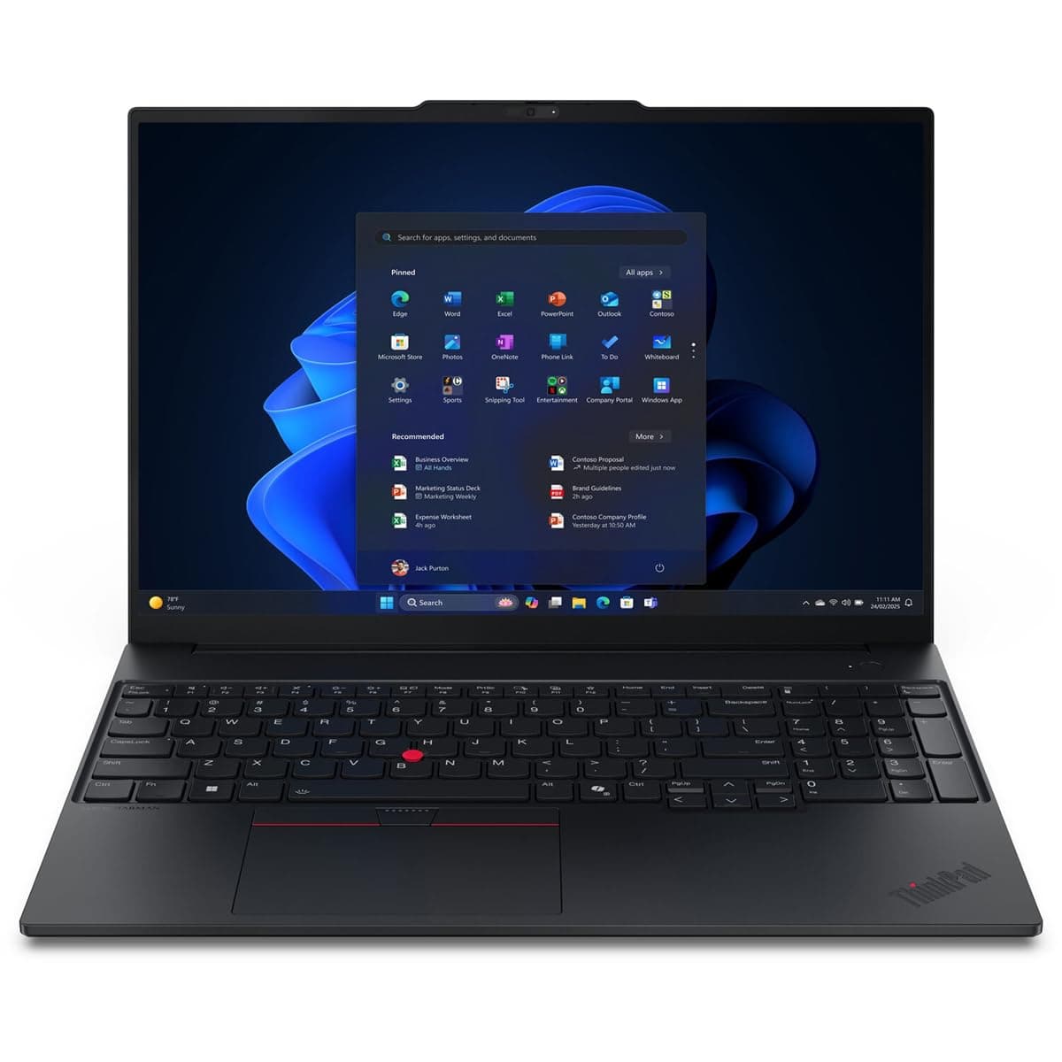 Lenovo ThinkPad E16 Gen 3 16" Touchscreen Notebook - WUXGA - Intel Core i7-240H - 16GB RAM - 512GB SSD - Windows 11 Pro
