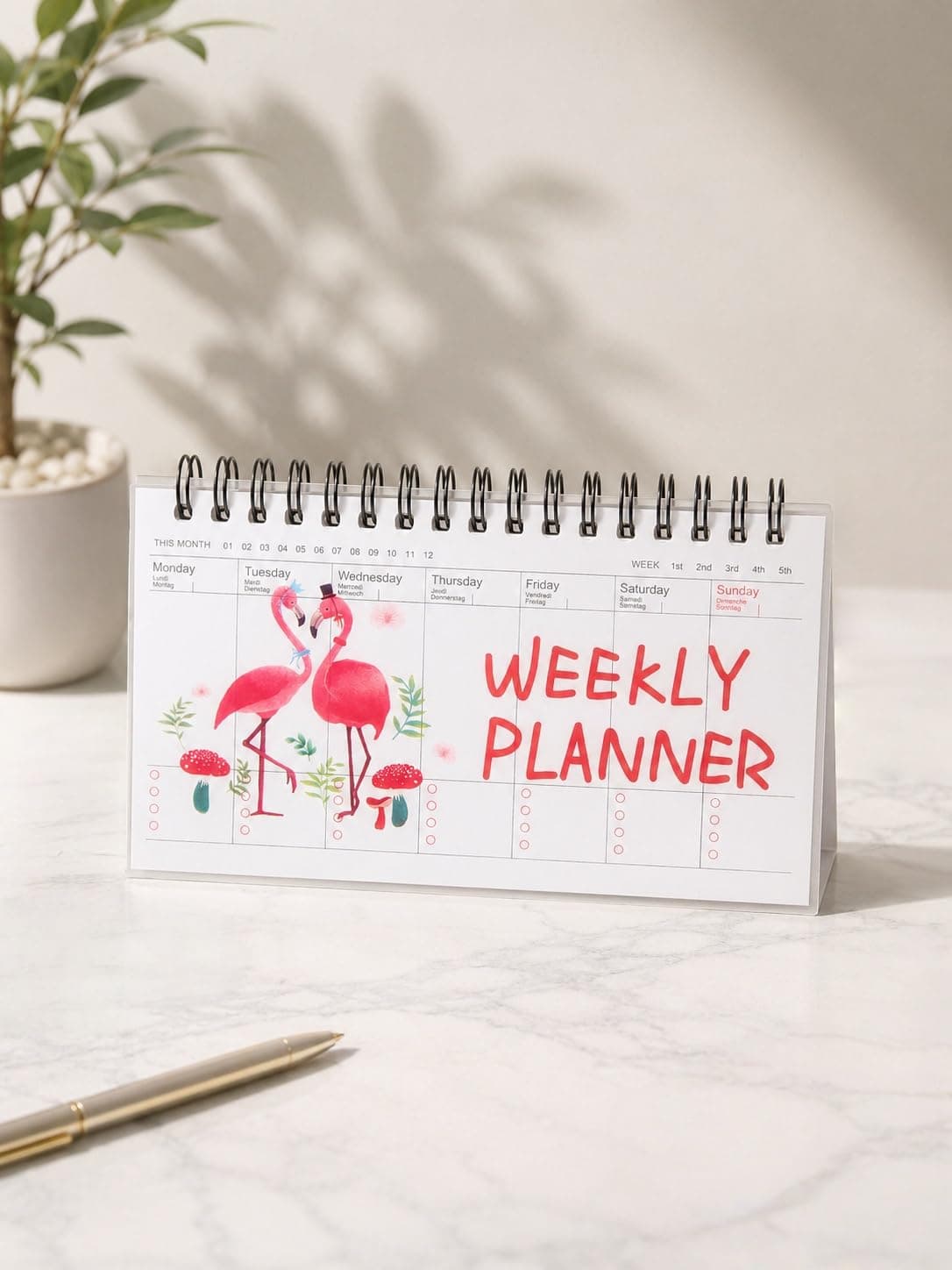 1-Pack Kawaii Weekly Planner Cute Agenda Notebook for Daily Schedule