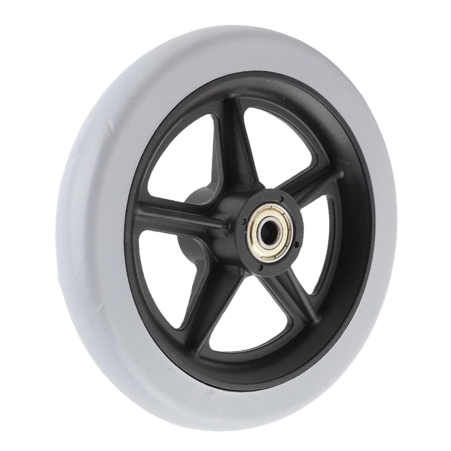 Wheelchair Anti-Slip Rubber Wheels Labor-Saving 6" Front Wheels for Disabled Healthcare Vehicles Gray