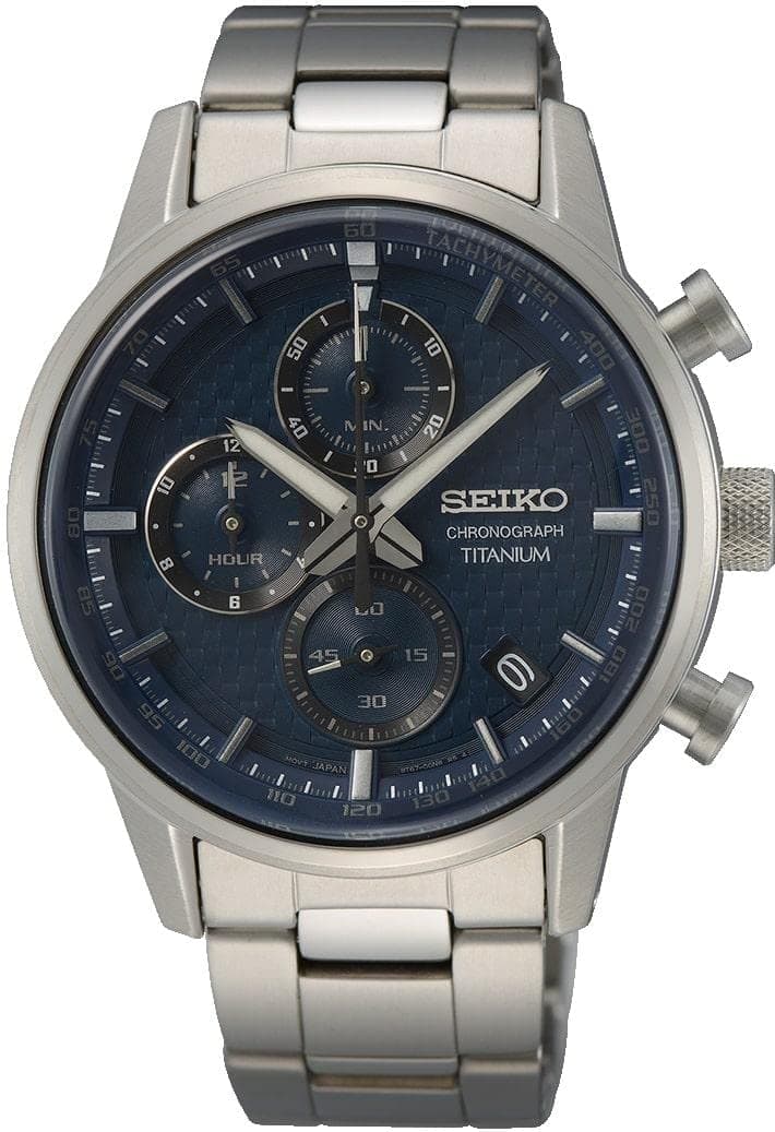 Seiko Men's Watch Quartz Titanium with Stainless Steel Strap
