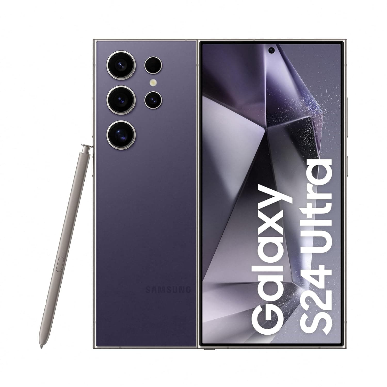 SAMSUNG Galaxy S24 Ultra, 256GB, Violet, 12GB RAM, Android Smartphone, 200MP Camera, No Manufacturer Warranty (International Version) Dual sim (Renewed)