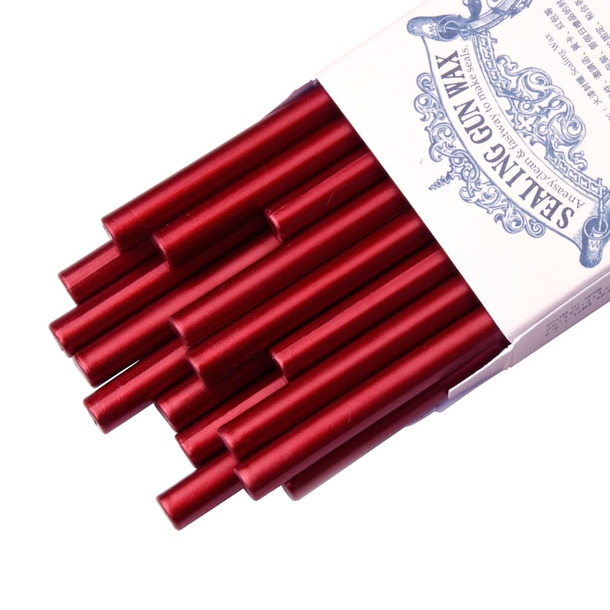 16 Pieces Glue Gun Sealing Wax Sticks in Metallic Red for Mini Glue Gun, Great Decor for Letter, Wedding Invitations, Cards Envelopes, Snail Mails, Wine Packages, Gift Wrapping | Great decor for letters, Wedding invitations, Cards and envelopes, Snail mails, Wine packages, Gift wrapping