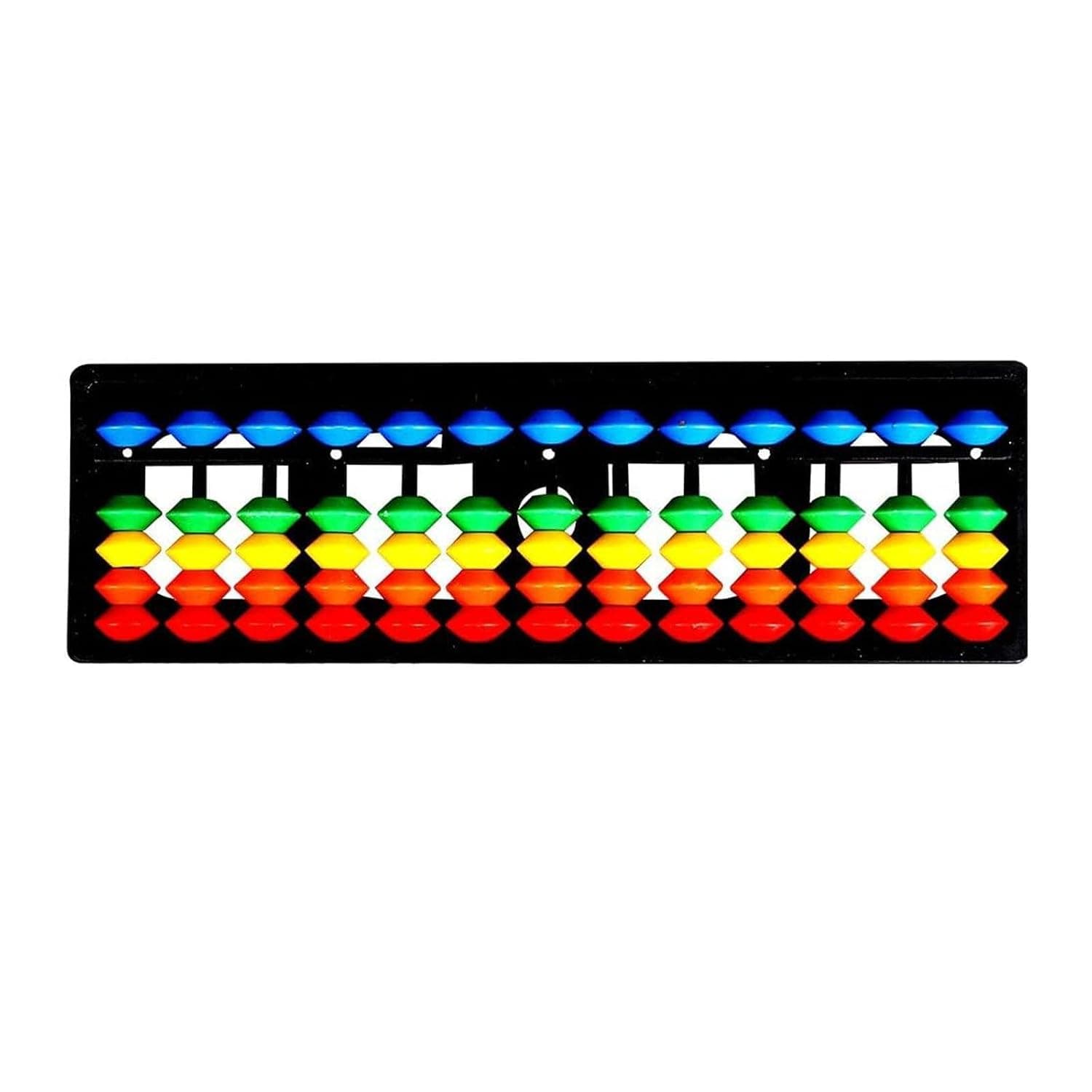 Joyzzz Soroban Calculator, 13 Digits 5 Beads Rods Plastic Abacus, Multicolor Portable Counting Tool, Develops Hand Brain Coordination Quick Intelligence Math Toy for Kids