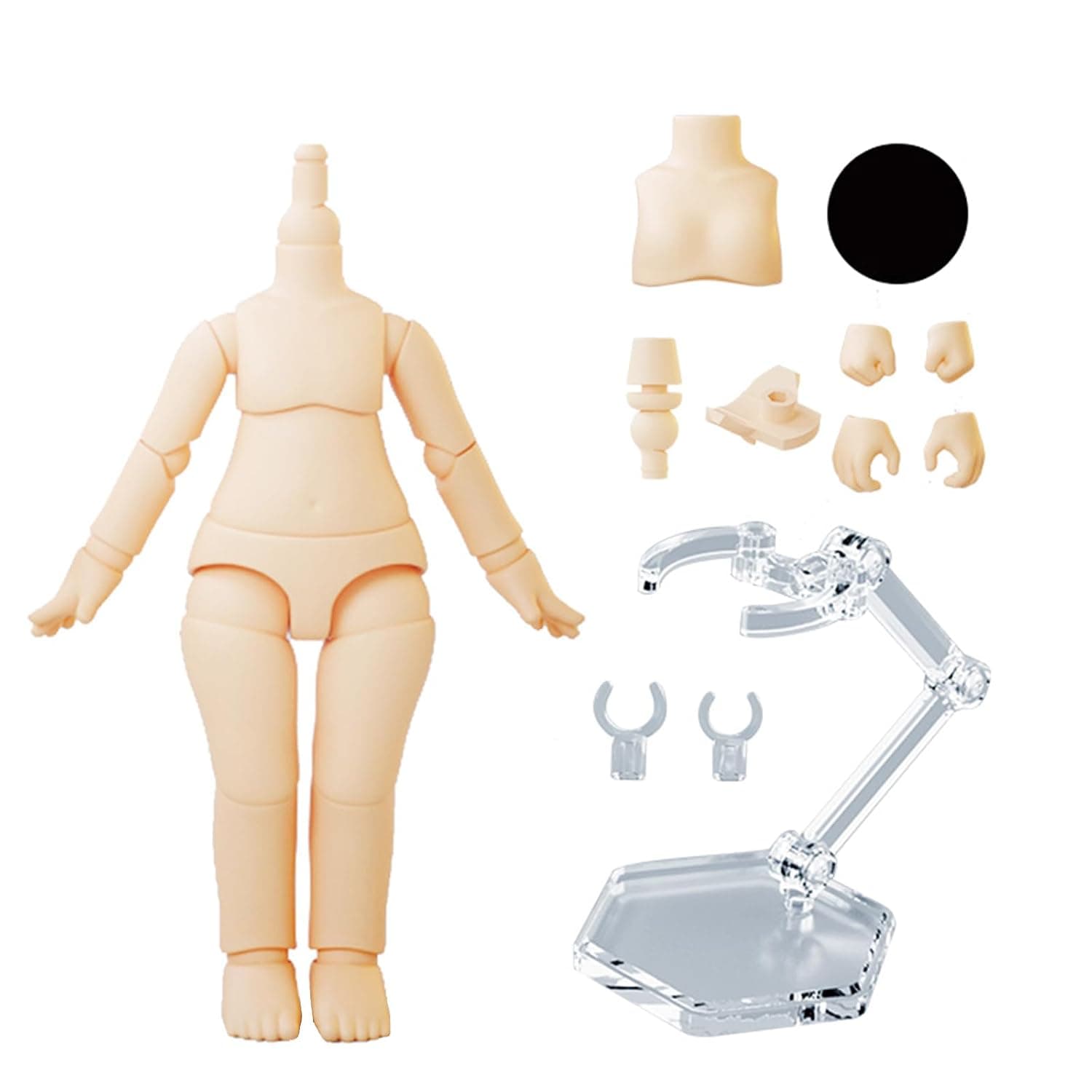 YMY DOLL OB11 Body Normal Size GSC BJD Body Joint Movable Model Action Figure(Normal White-9.6cm)