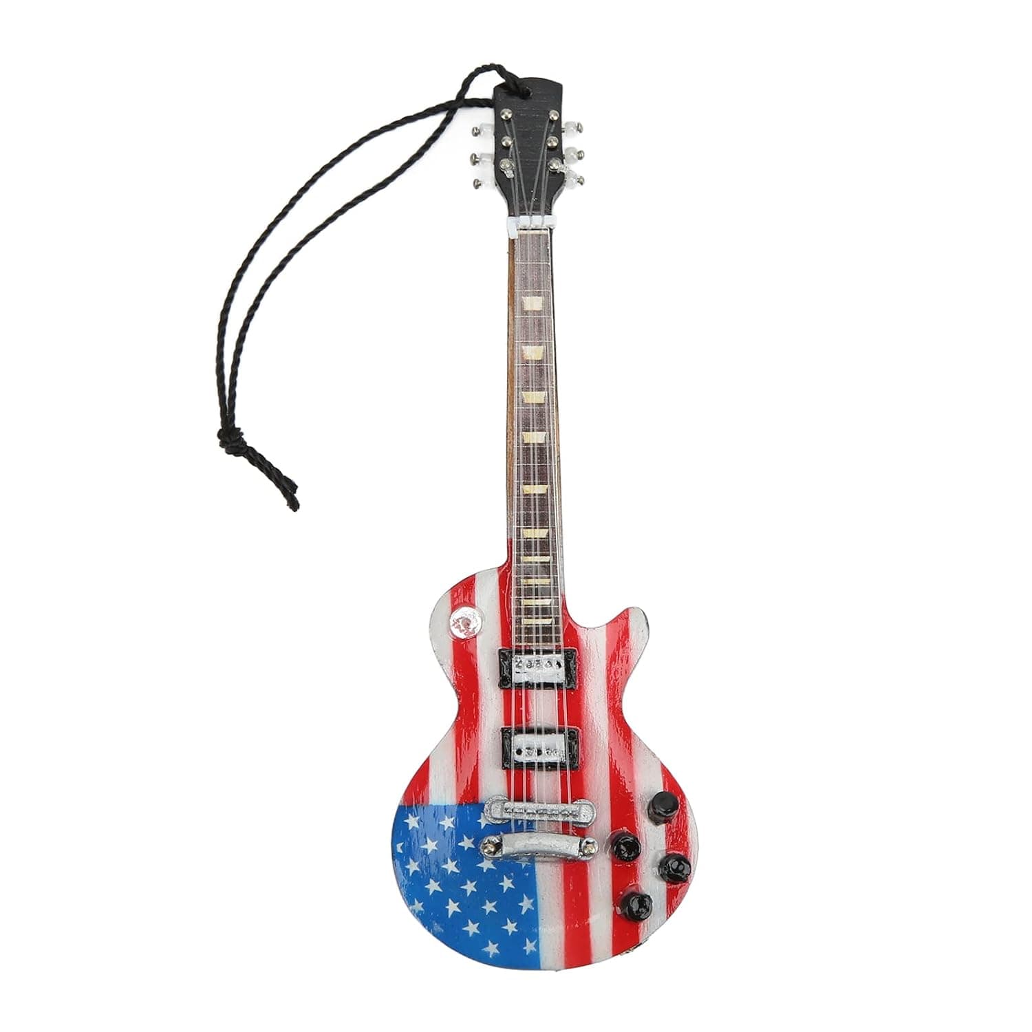 EMUKOEP Mini Wooden Guitar Hanger, Pendant for Musical Instruments, Beautiful Beautiful Mini Guitar Model Pendant with Fine Details
