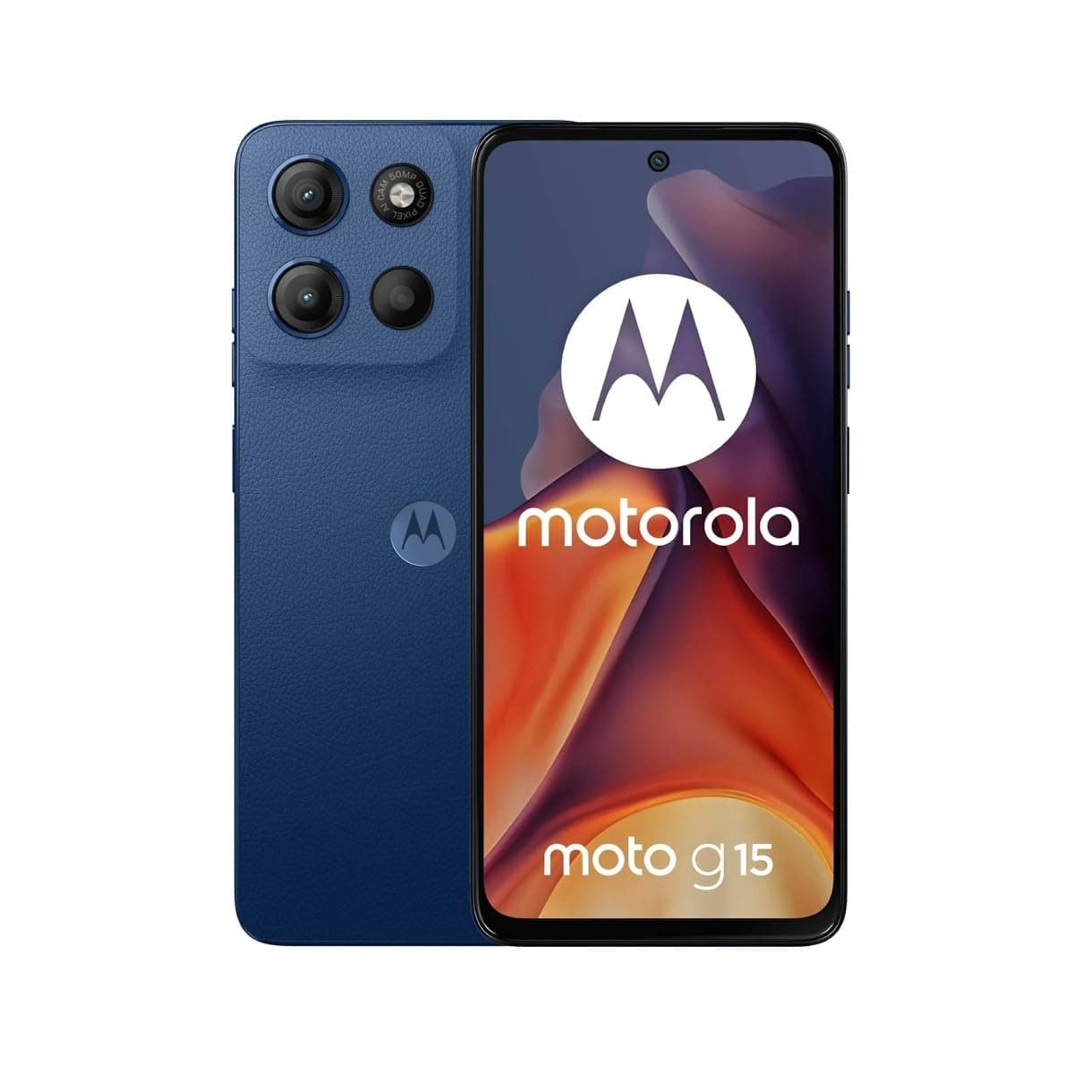 Motorola Moto G15 Dual-SIM 128GB ROM + 8GB RAM (GSM Only | No CDMA) Factory Unlocked 4G/LTE Smartphone (Sea Blue) - International Version