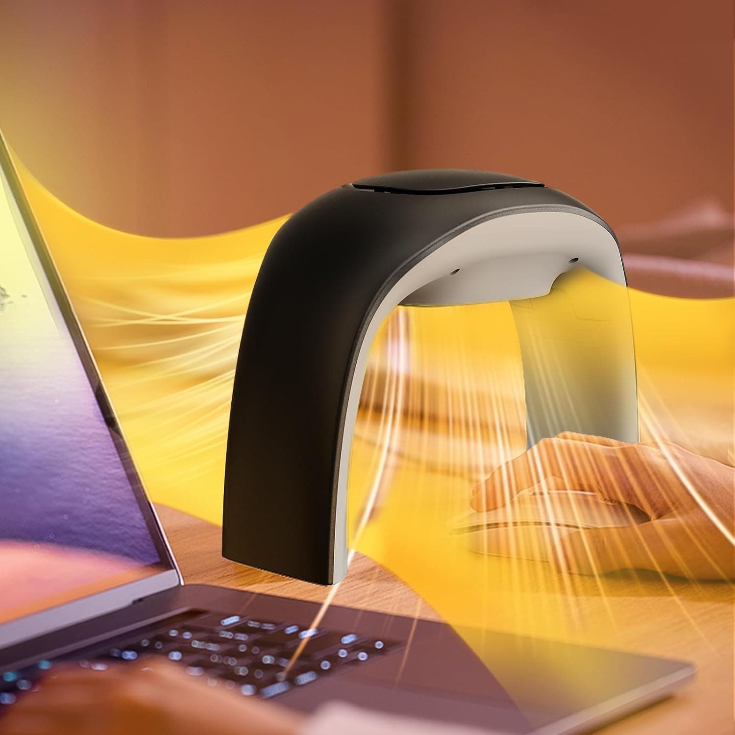 Heated Mouse Pad Hand Warmer Super Quiet 230V 100W - Black