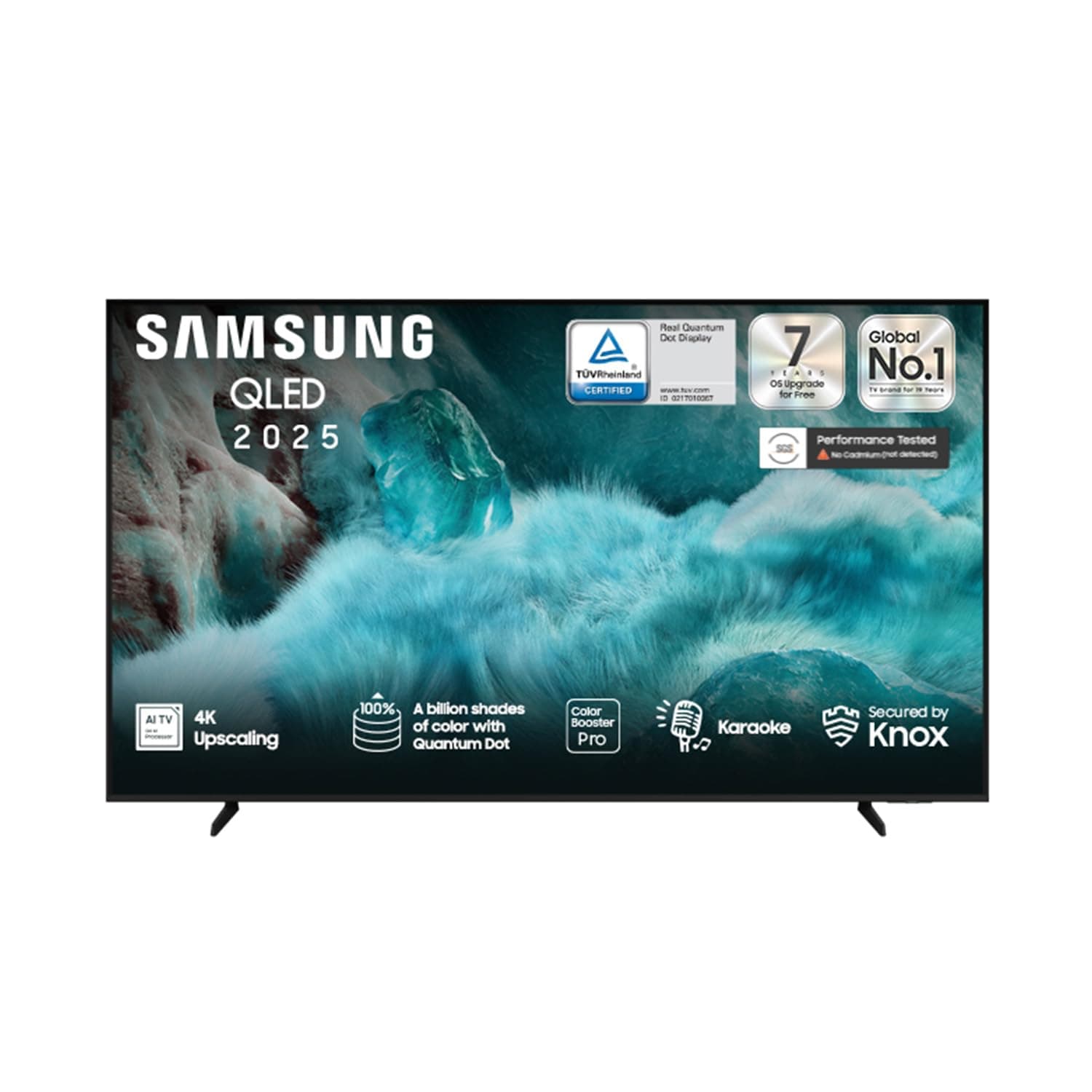 Samsung 55 Inch QLED TV, Q7F, 4K, Q4 AI Processor, 100% Color Volume with Quantum Dot, Secured by Knox, Endless Free Content, Smart TV, QA55Q7FAAUXSA (2025 - KSA Version)