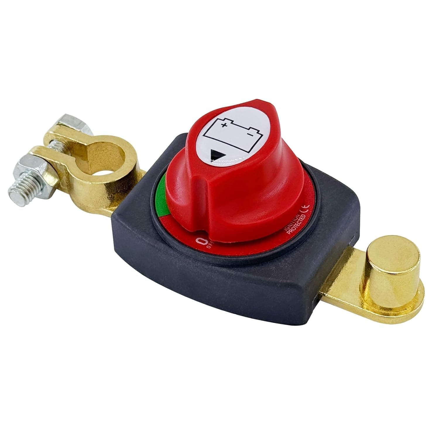 Battery Disconnect Main Switch for Car, Vehicle, Camper and Boat, 12-48V, Negative, On/Off