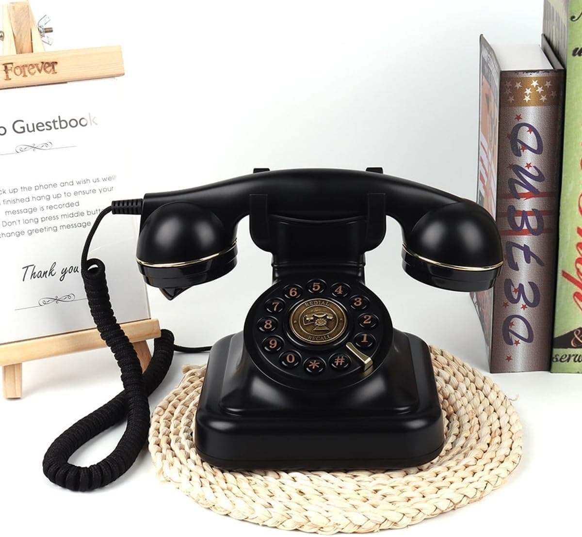 Leave a Message Wedding Phone, Save Your Weddings, Birthdays, Anniversaries, Retirement Parties, Antique Phone Classic for Recording Custom Audio Message 16GB Card,5