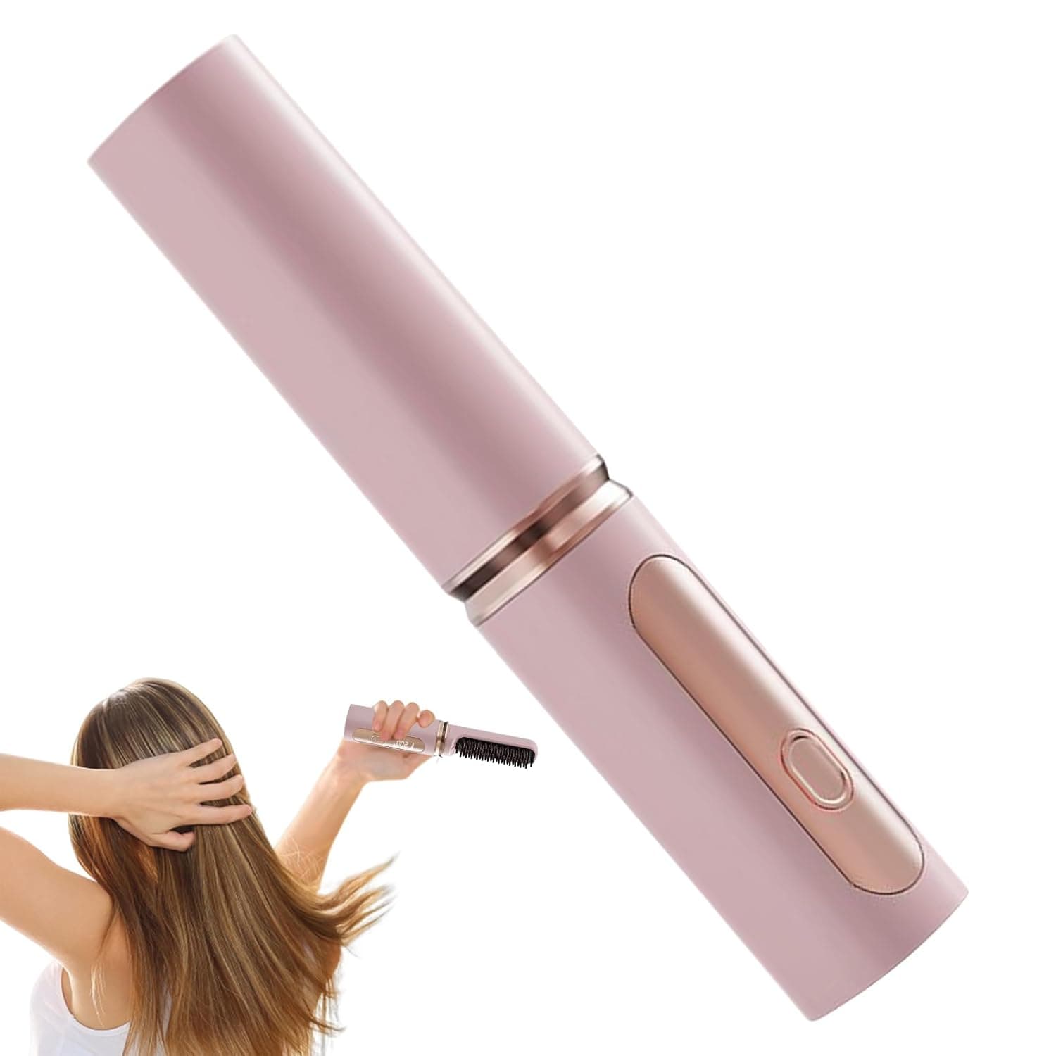 فرشاة فرد الشعر | مشط فرد الشعر اللاسلكي | قابل لاعادة الشحن بمنفذ USB سريع التسخين ادوات تصفيف الشعر للنساء والفتيات من جميع انواع التكثيف