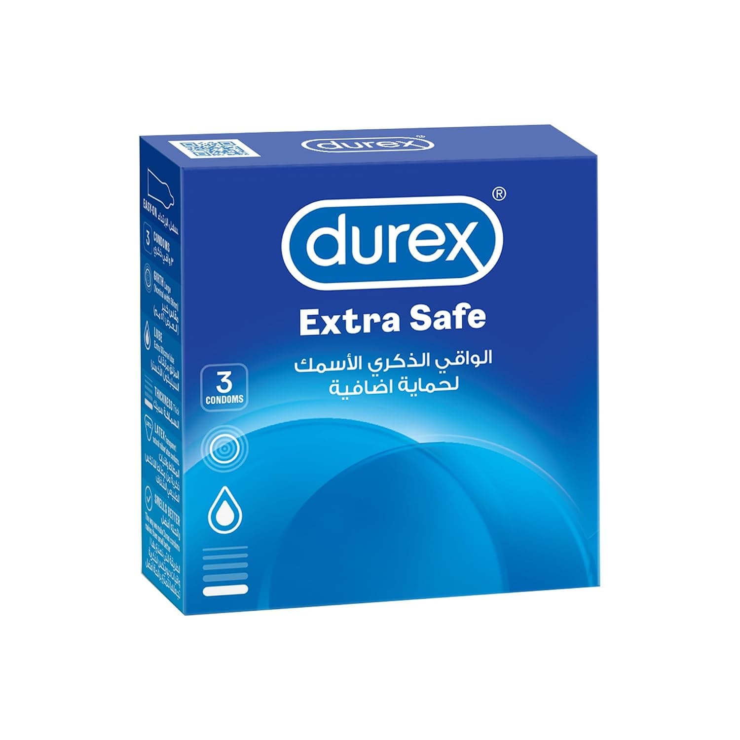 Durex Extra Safe Extra Lubed Condoms for Men - 3 Pieces
