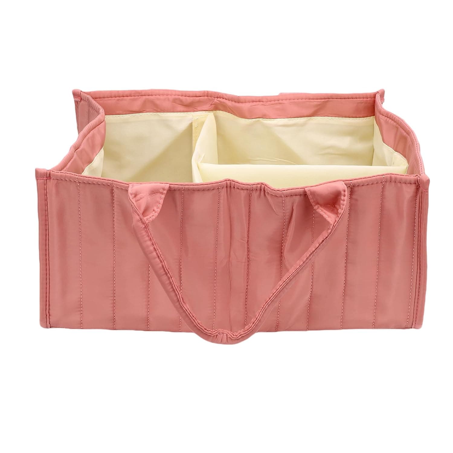 Generic Baby Diaper Caddy Organizer, Nursery Storage Basket, Portable Car Storage Bin Bag for Nappy Wipes Newborns Registry Shower Must Essentials (Pink)