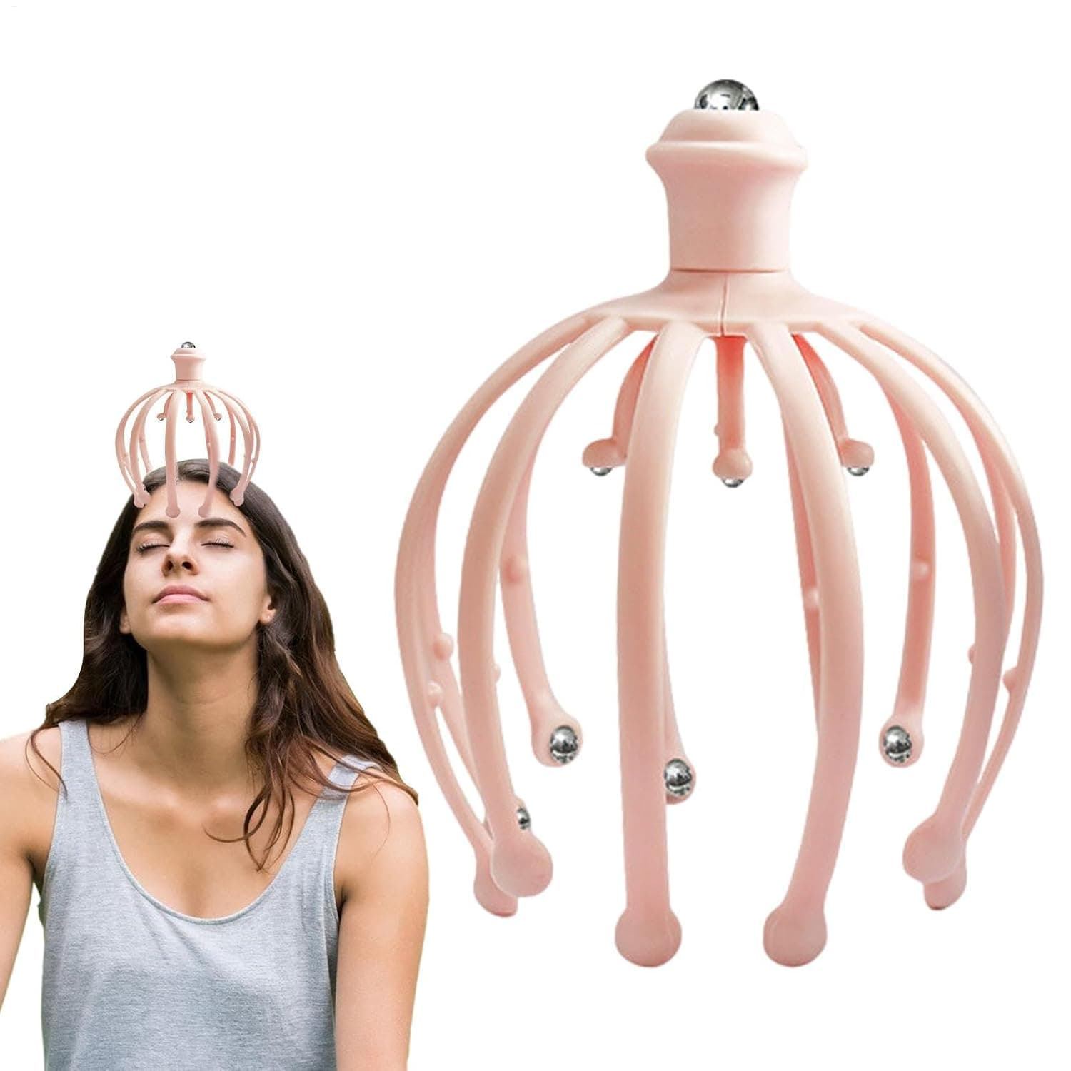 Octopus Scalp Massager,Head Massager Octopus Claw Scalp | Stainless Steel Head Massage Claw Manual Massage Tool for Stress Relax Spa Healing