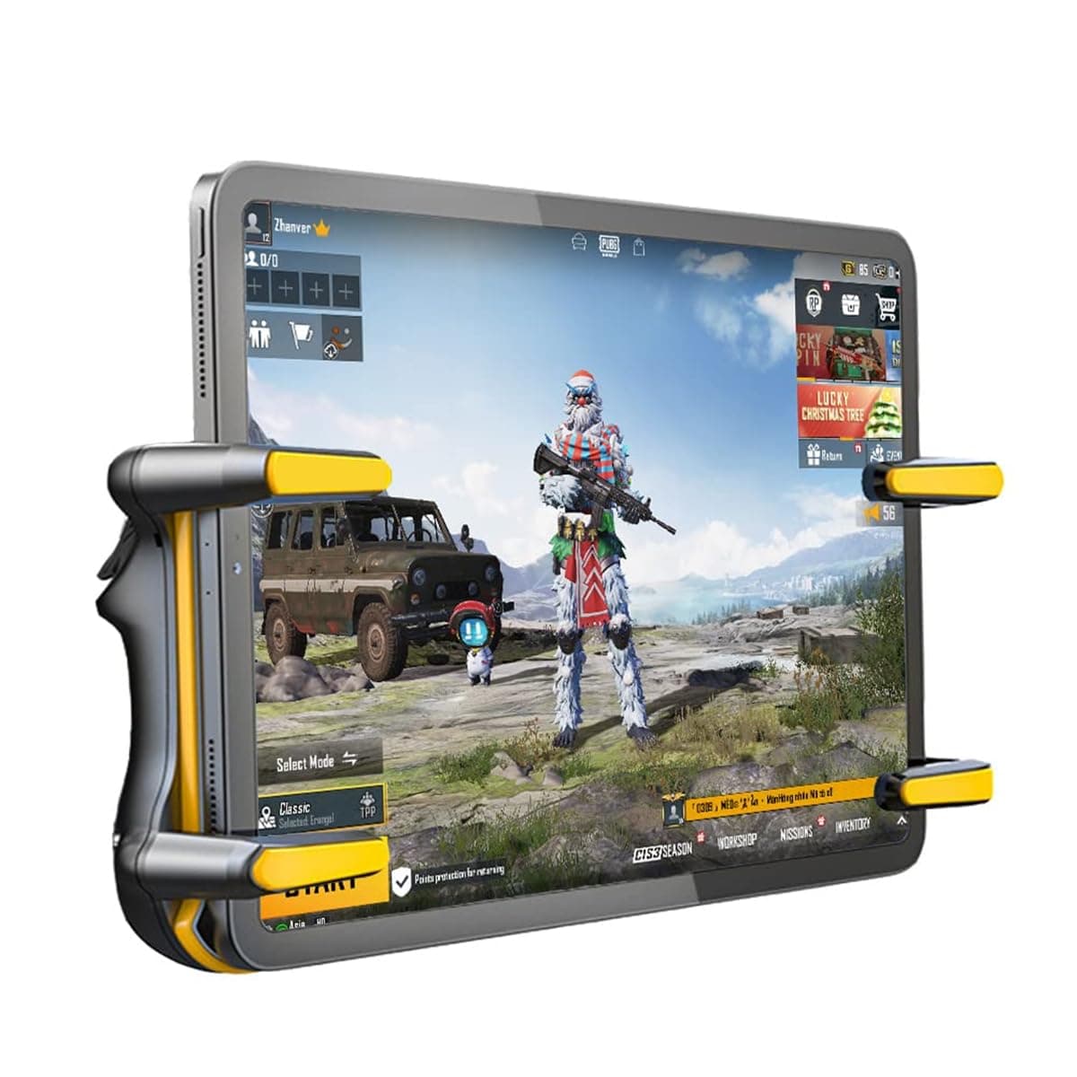 يد تحكم ألعاب من إكسيفور للتابلت، بتقنية ميكانيكية، متوافقة مع أندرويد، لاسلكية مع أزرار L1R1 و L2R2 للإطلاق السريع، متعددة الألوان