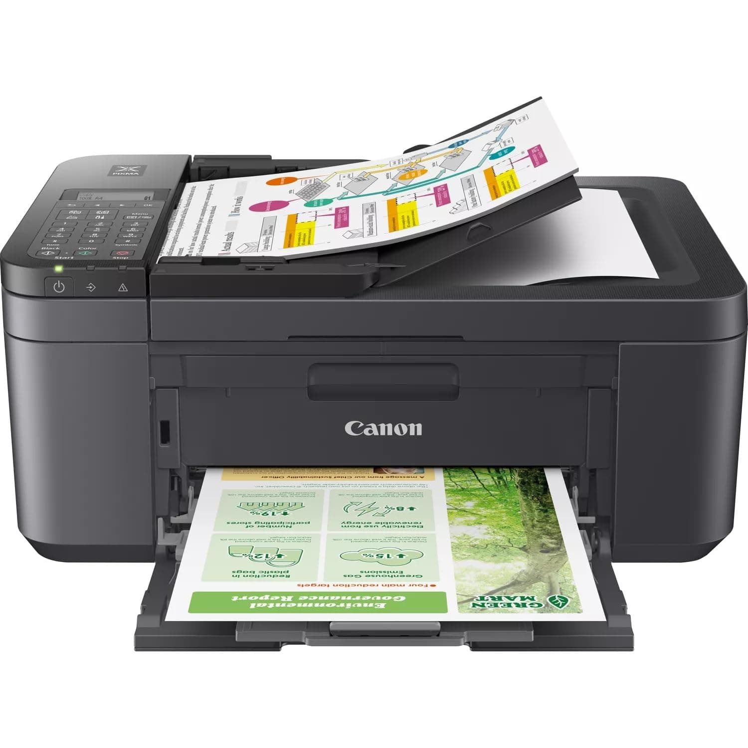 Canon PIXMA TR4645 Wireless Colour All-in-One Inkjet Photo Printer, Black