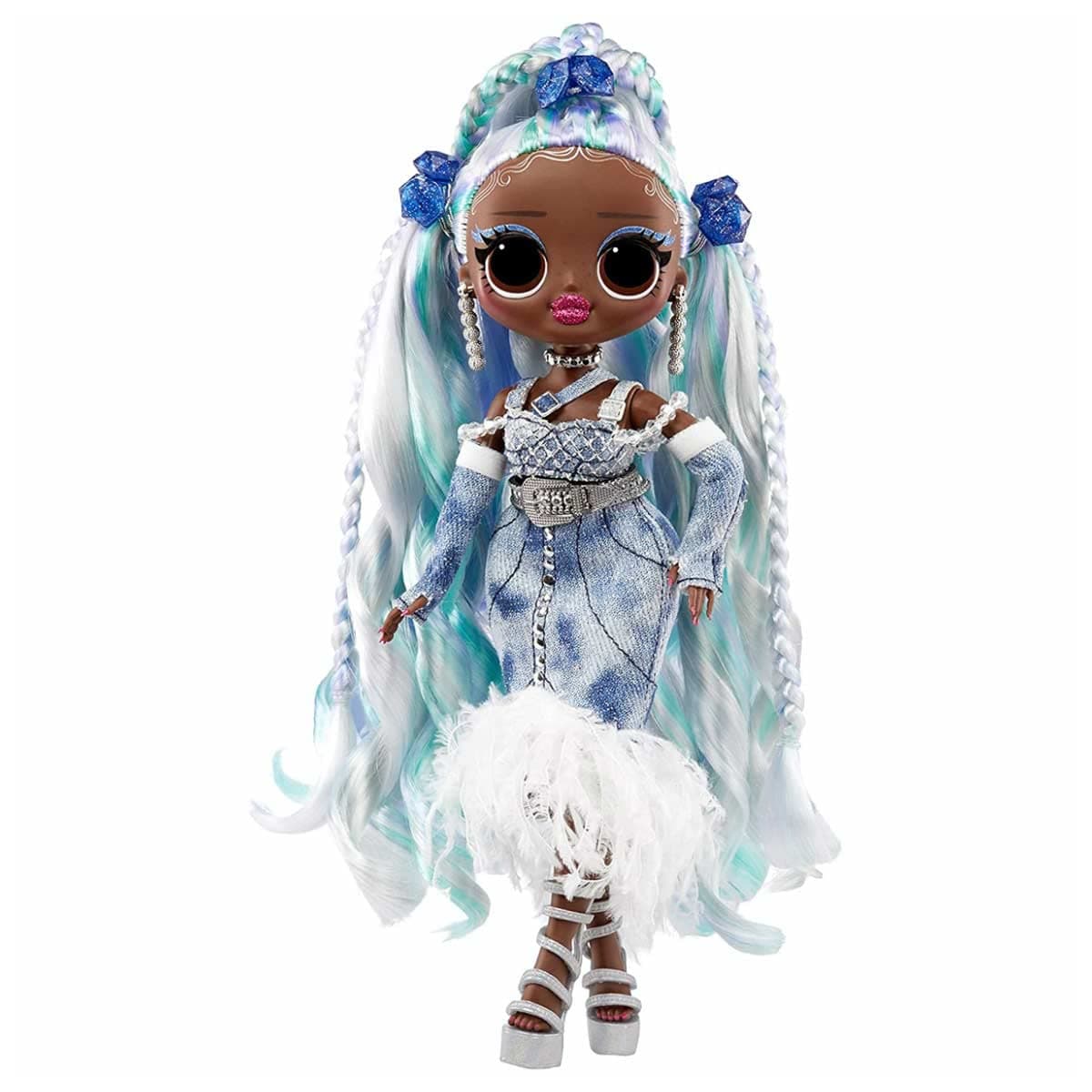 LOL Surprise OMG Fashion Show Hair Edition Lady Braids 10" Fashion Doll w/Magic Mousse, Transforming Hair, Including Stylish Accessories, Holiday Toy Playset, Gift for Kids Ages 4 5 6+ & Collectors