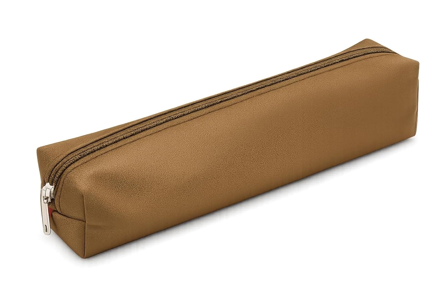 Fitto Brown Pencil Case 21x3x3cm - Compact Stationery Organizer