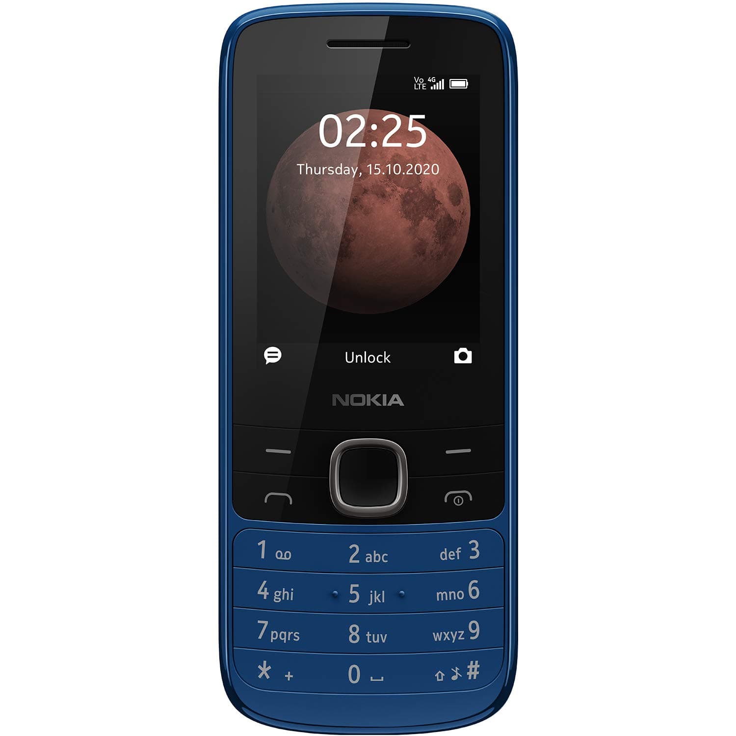 Nokia 225 Feature Phone, 4G, Dual SIM, 64MB RAM-Blue