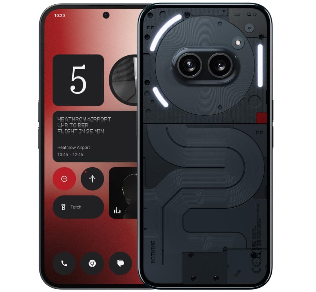 Nothing Phone (2a) 5G 256GB Storage + 12GB RAM, 6.7 Inch, Unlocked Nothing OS Smartphone (Black)