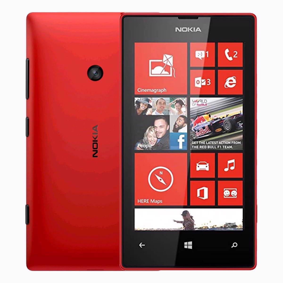 Nokia Lumia 520 Single-SIM 8GB ROM + 512MB RAM (GSM Only | No CDMA) Factory Unlocked 3G/LTE Smartphone (Red) - International Version
