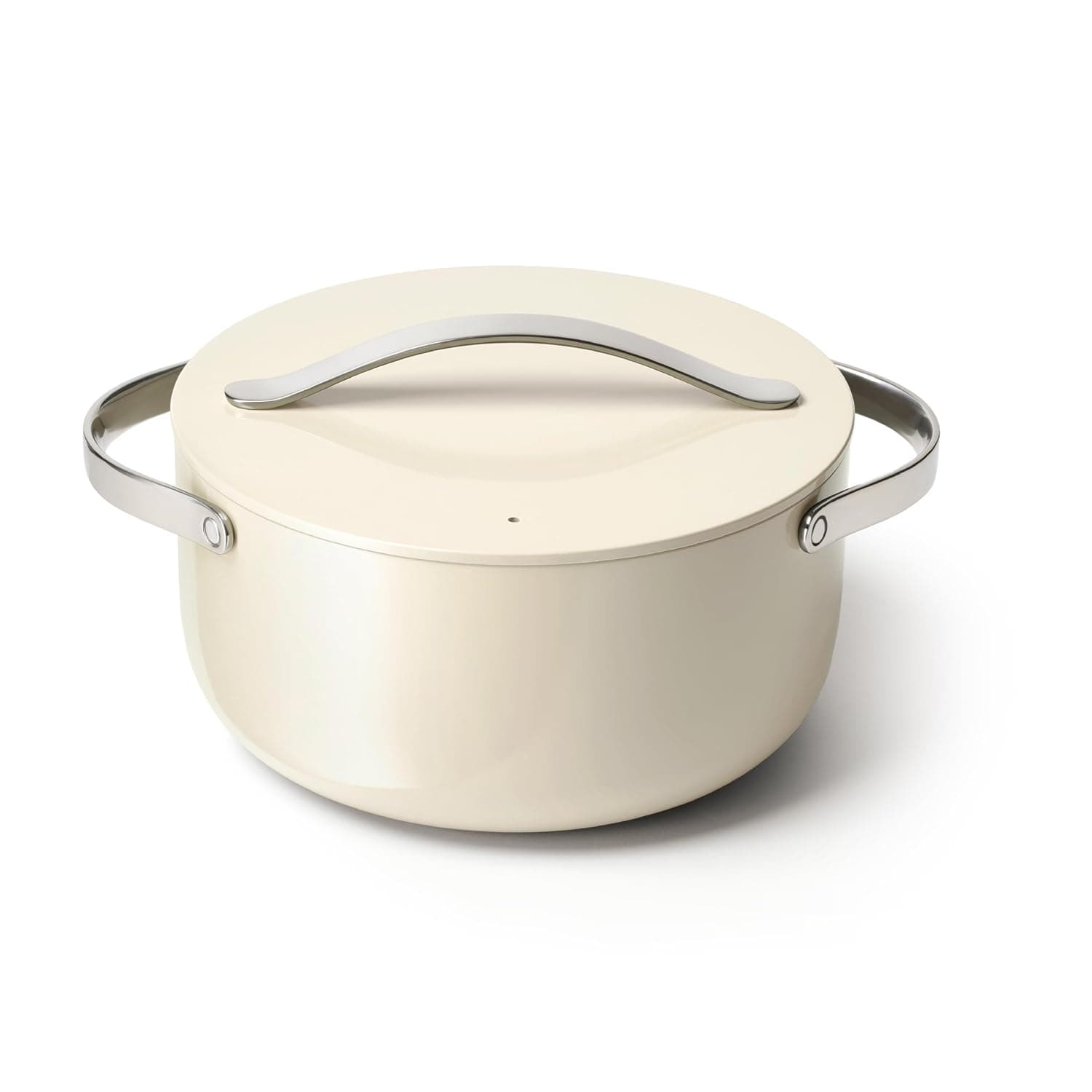 Caraway Nonstick Ceramic Dutch Oven Pot with Lid (6.5 qt, 10.5") - Non Toxic, PTFE & PFOA Free - Oven Safe & Compatible with All Stovetops (Gas, Electric & Induction) - Cream | Non-Toxic, PTFE and PFOA Free, Safe and Compatible with All Stovetops (Gas, Electric and Induction), Cream
