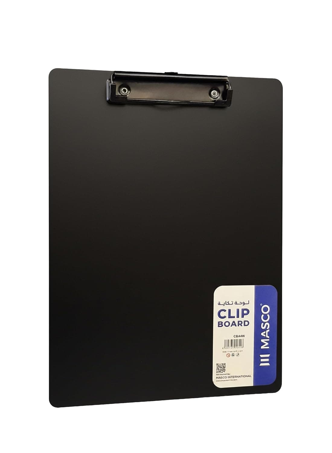 A4 Wooden Clip Board with Strong Metal Clip, Black