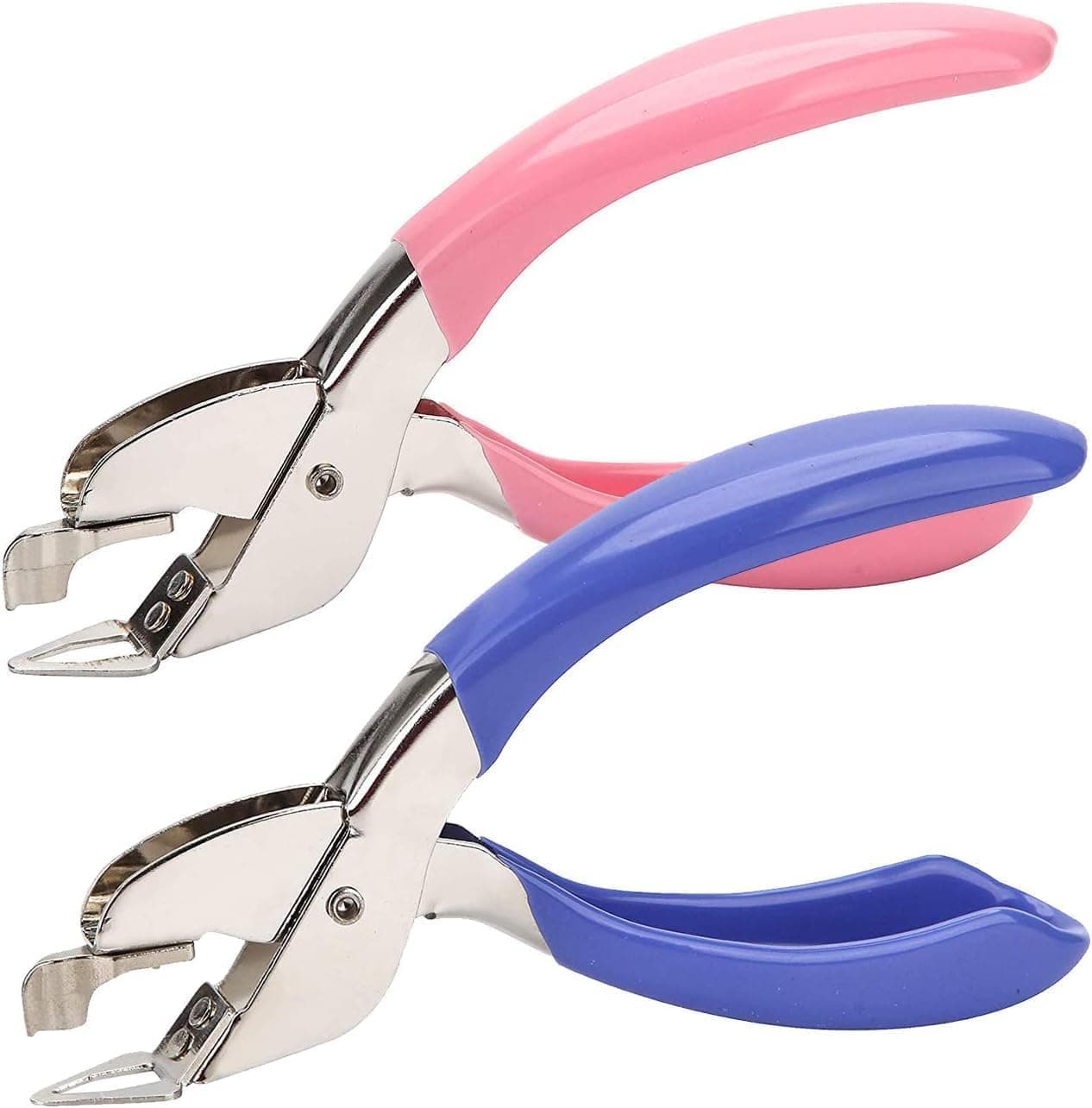 Bukela 2 PCS Staple Remover, Handheld Staple Removers Staple Removal Tool for Office Heavy Hand Staple Pin Pull Easy to Remove (Pink; Powder blue)