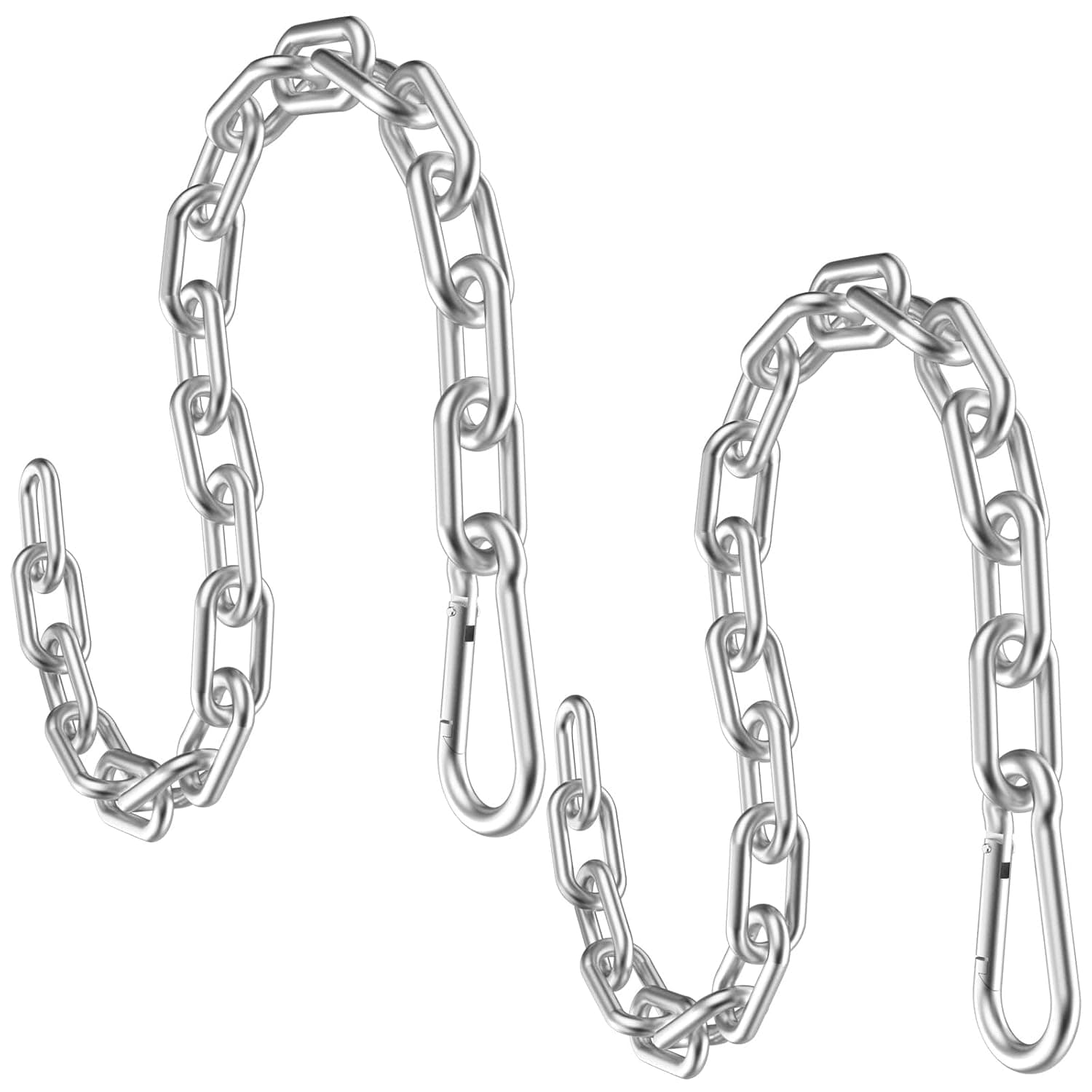 23.6in Extension Chain for Exercise Equipment, Fitness Chain Extension for Workout Machine, LAT Pull Down Chain Attachment, 304 Stainless Steel Curl Bar Chain