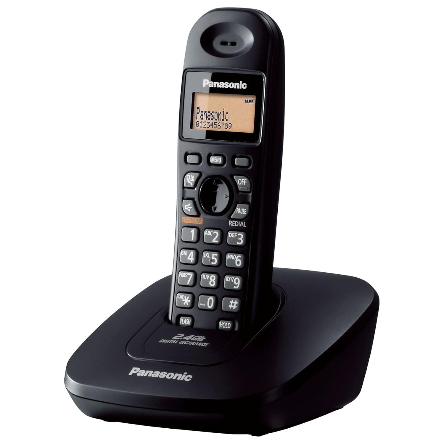 هاتف لاسلكي خط واحد 2.4 GHz KX-TG3611SX من باناسونيك - لون اسود