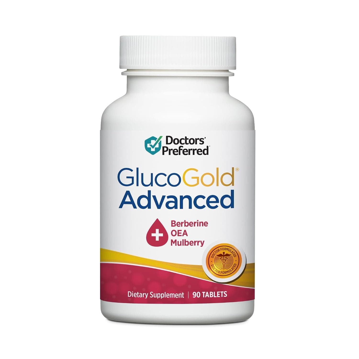 DOCTORS' PREFERRED Berberine GlucoGold Advanced 1000 mg, 90 Tablets