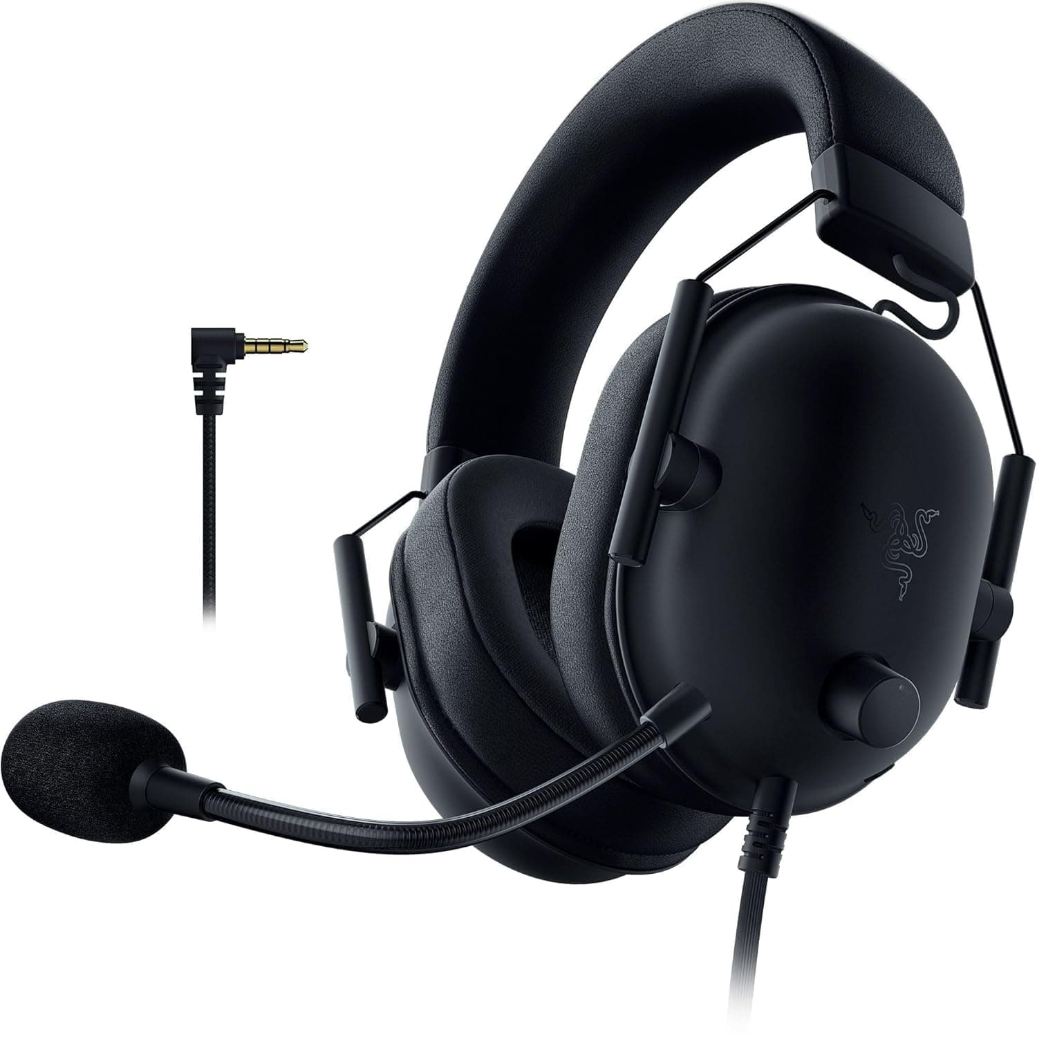 Razer BlackShark V2 X PlayStation licensed Gaming Headset: 50mm Drivers, Cardioid Mic, Lightweight, Noise Isolating Earcups, for PS5, Xbox Series X, PC, Switch via 3.5 mm Audio Jack - Black