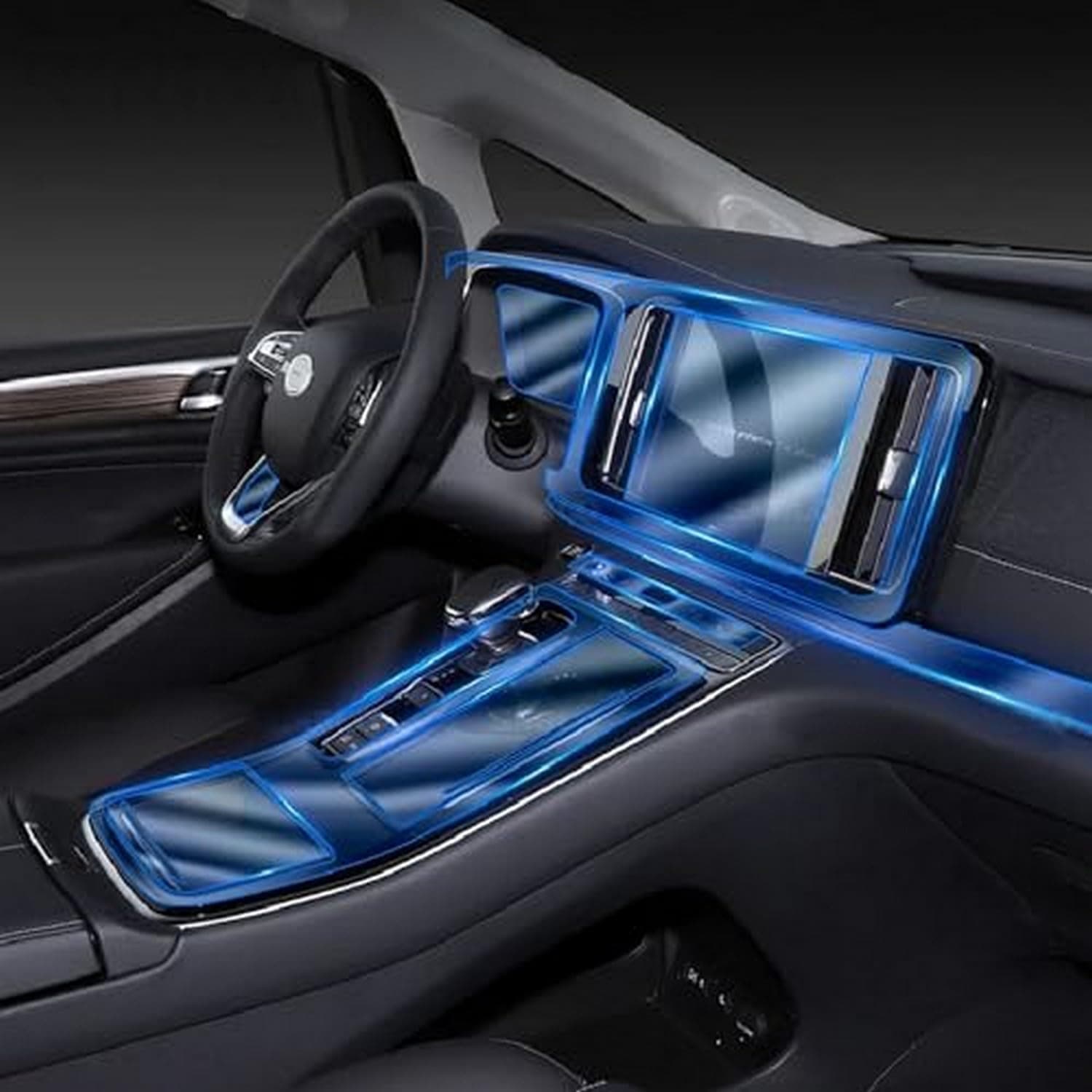 Car Interior Center Console Transparent PPF-TPU Protective Film Anti-Scratch Accessories,for GAC Trumpchi M8 2021-2024
