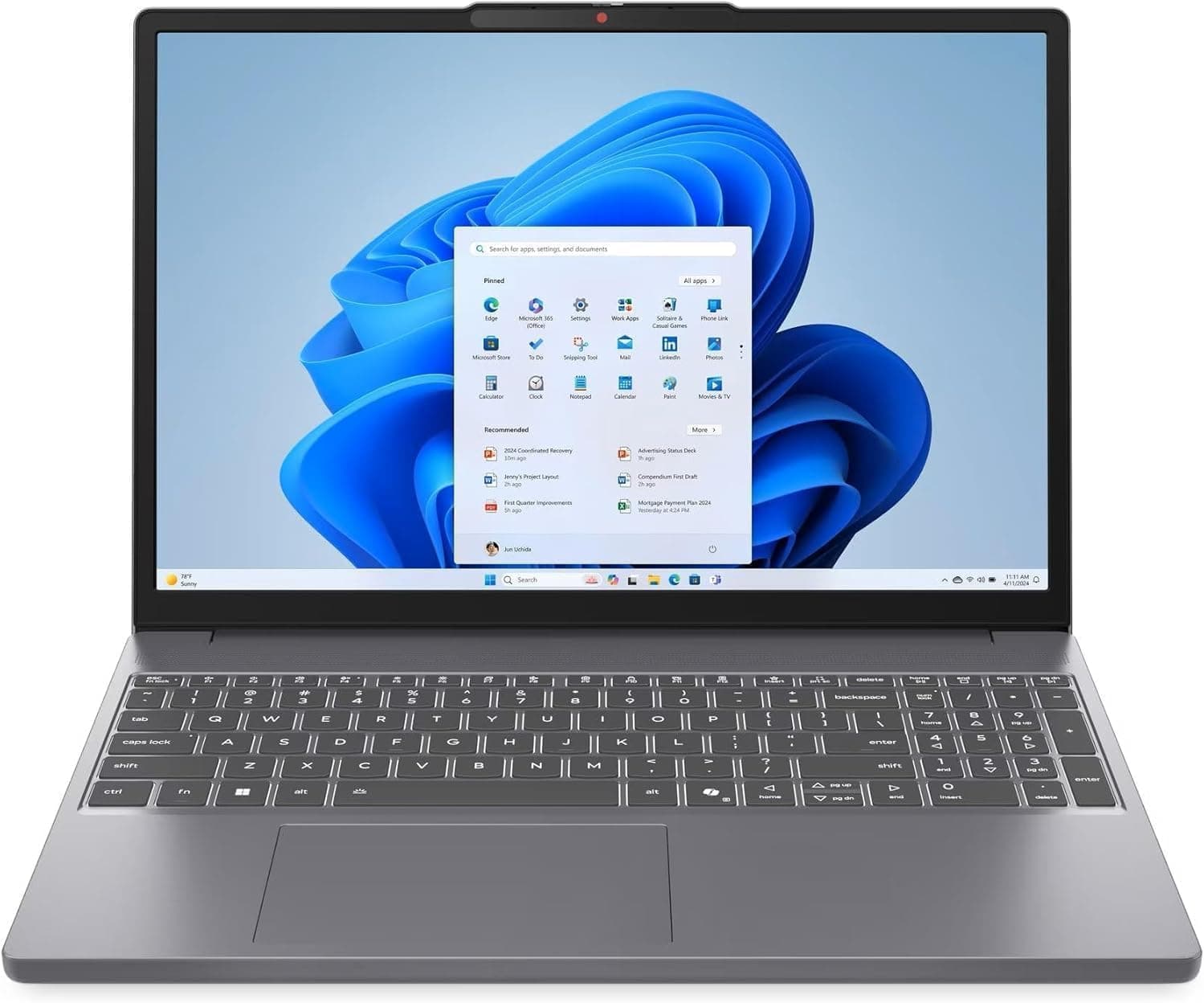 Lenovo IdeaPad Slim 3 15IRH10 Laptop, 15.3 Inch IPS Display, Intel Core i5-13420H, 8GB Memory, 512GB SSD, Luna Gray, Windows 11 Pro (Upgraded)
