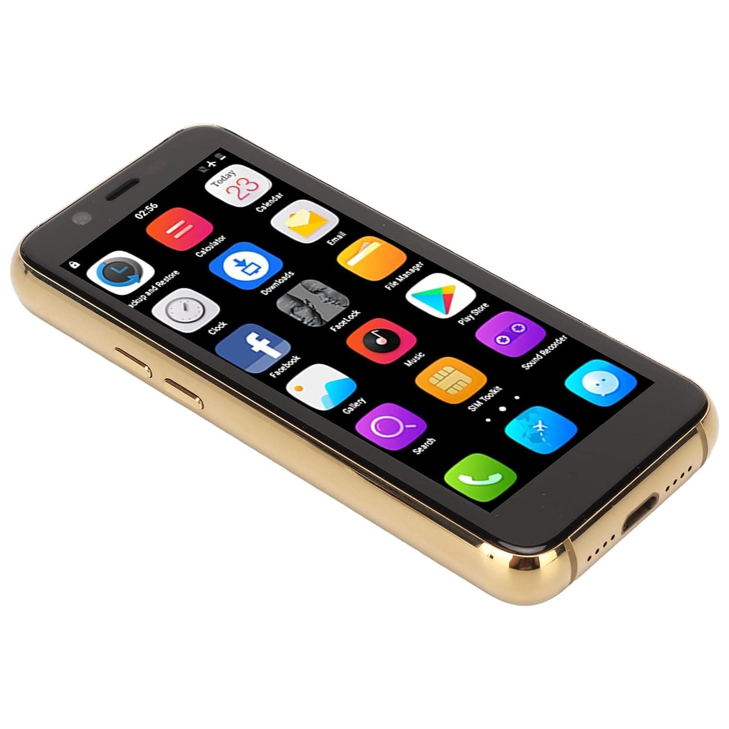 Mini Smartphone, 3.5in IPS Screen Child Phone, for Android Phone Portable Smartphone 3GB+32GB Face Recognition Quad Core 4G 8MP Camera 1800mAh (Blue)
