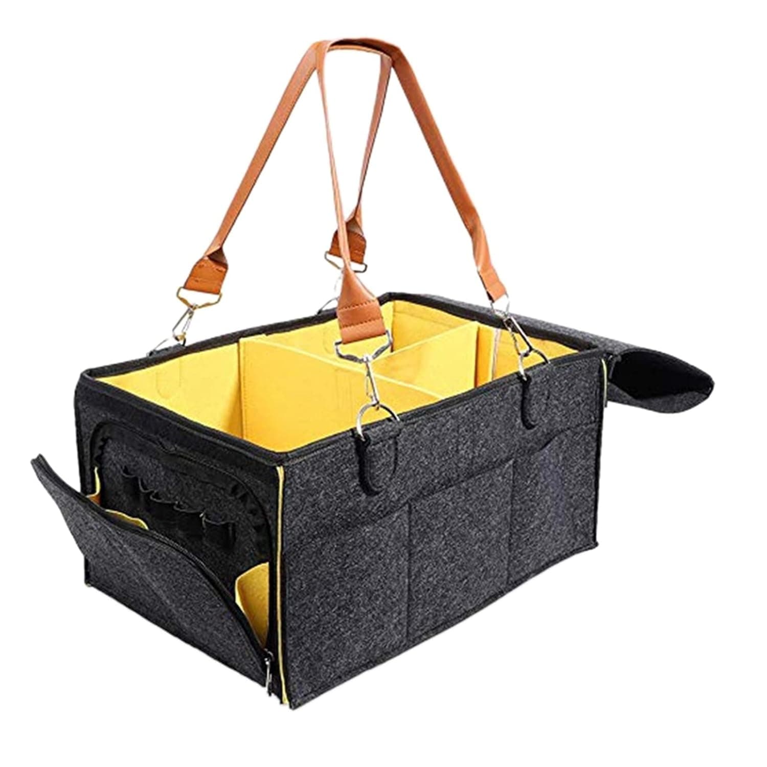Portable Diaper Caddy Organizer Tote Nappy Caddy Organizer Large Size Nursery Essentials Storage Bins for Changing Table