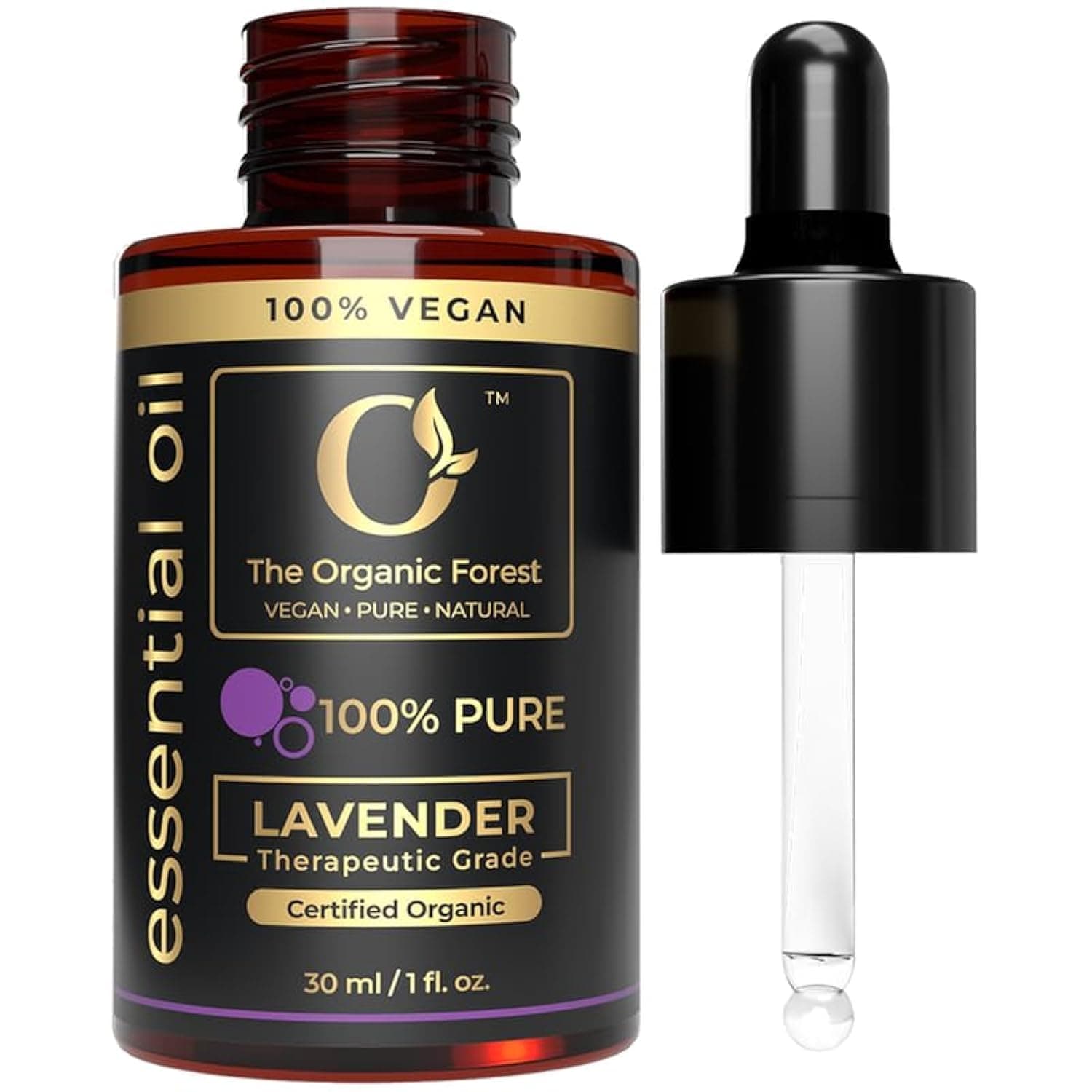 USDA Organic Lavender Essential Oil - Therapeutic Grade Lavender Oil for Skin, and Aromatherapy - 100% Pure Organic Lavender Essential Oil for Calming and Relaxation - Ideal for Skin Care