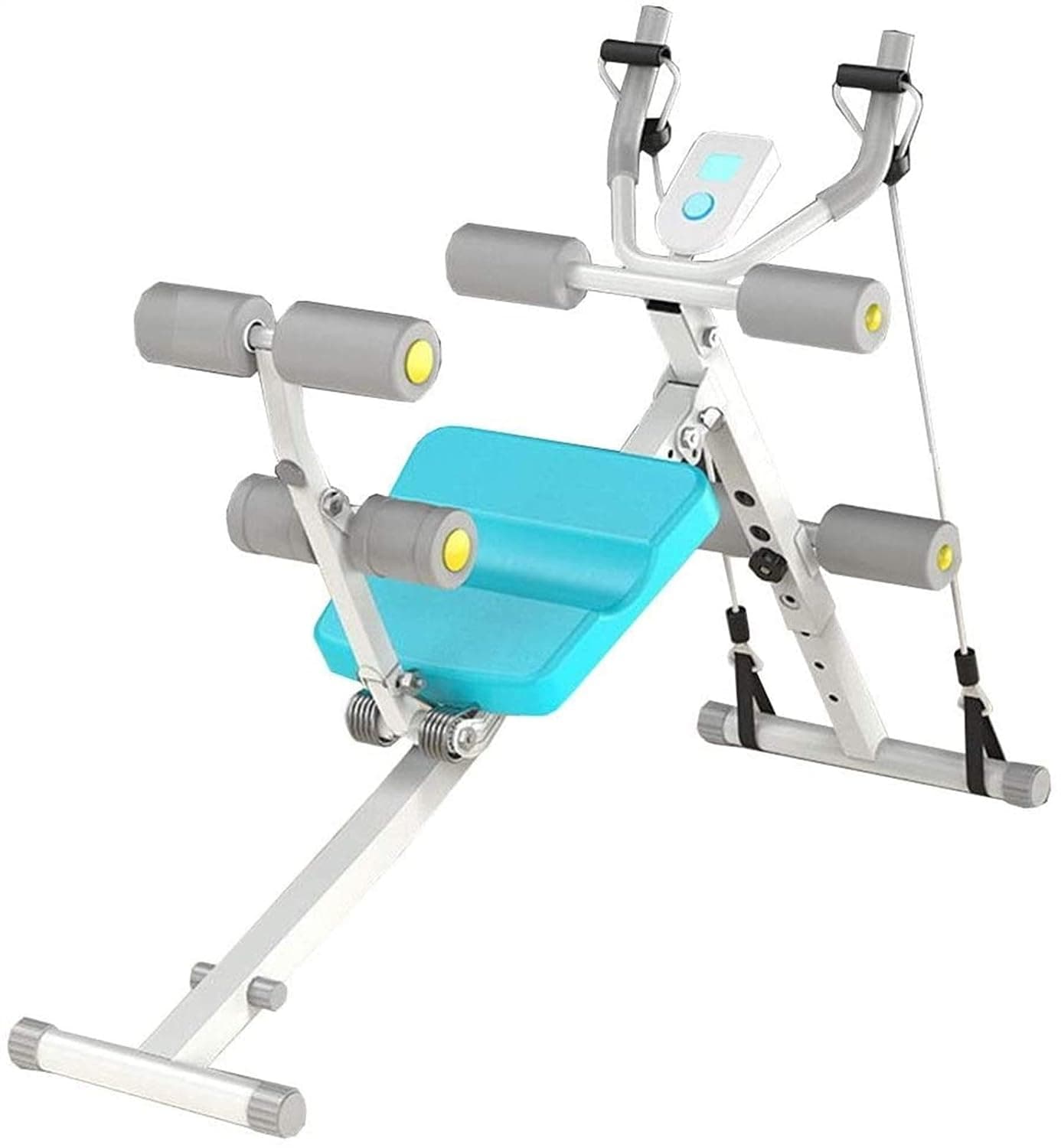Fitness Core & Ab Trainers Sit-Up Multifunctional Abdominal Exercise Machine, Blue, Modern Style, Office Fitness Equipment, 122 * 30 * 80Cm