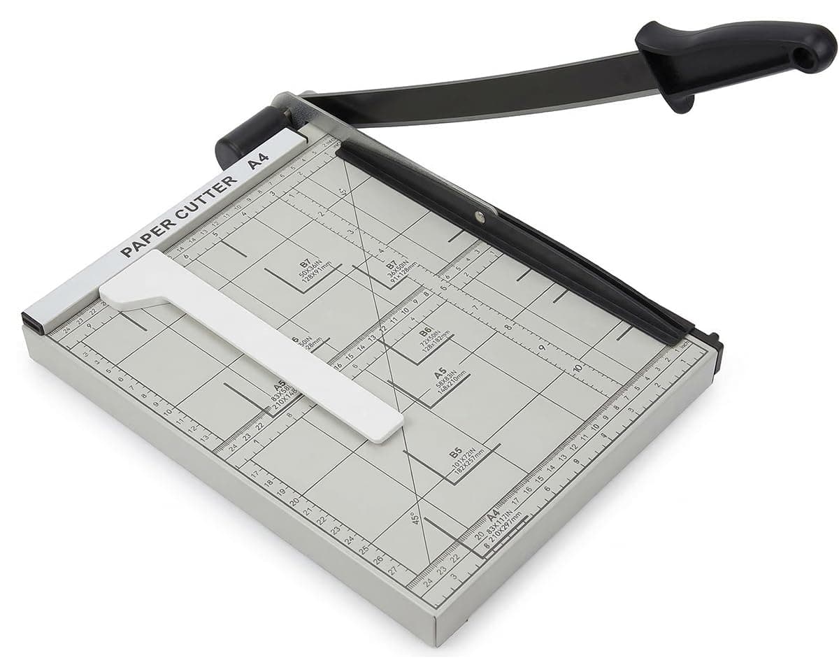 ECVV A4 Paper Cutter Heavy Duty 10-Sheet Capacity Guillotine Trimmer Portable Paper Cutting Machine for Cardstock, Photos, Scrapbooking, Office, Classroom, Studio, Blade Safety Lock & Magnetic Guide