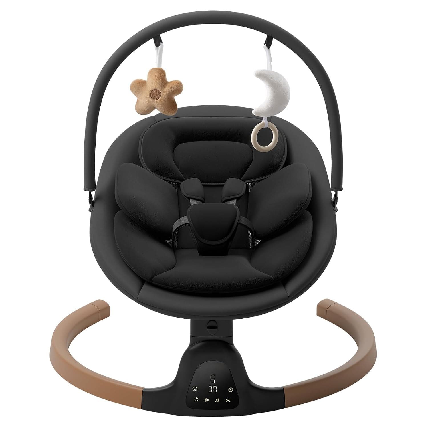Baby Swing for Infants, Portable Electric Baby Swings with Bluetooth, 5 Swing Speed, Infant Swing Black