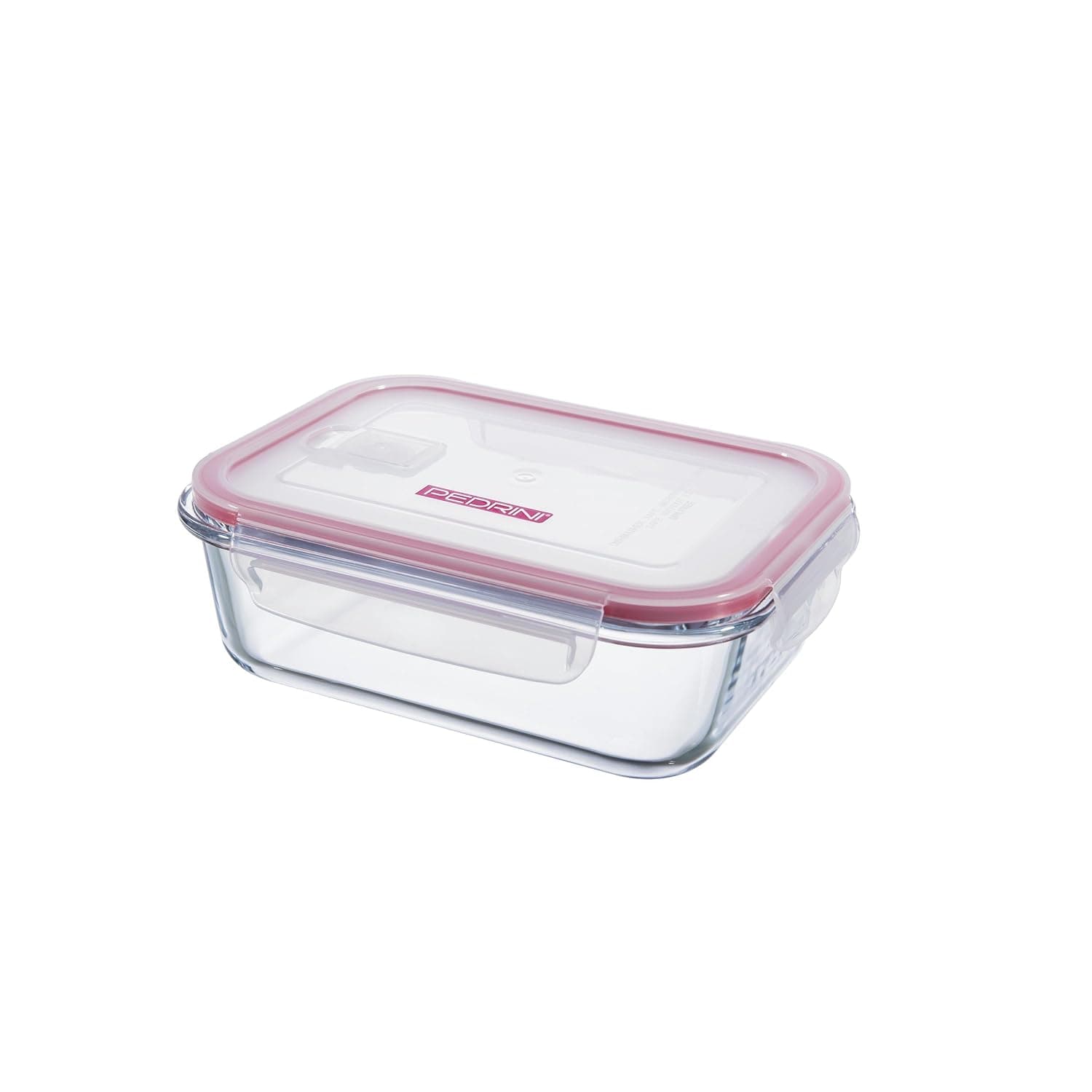 Pedrini Rectangular Large Size Glass Food Container, 1500Ml, 23X17X7,5. Lid Included