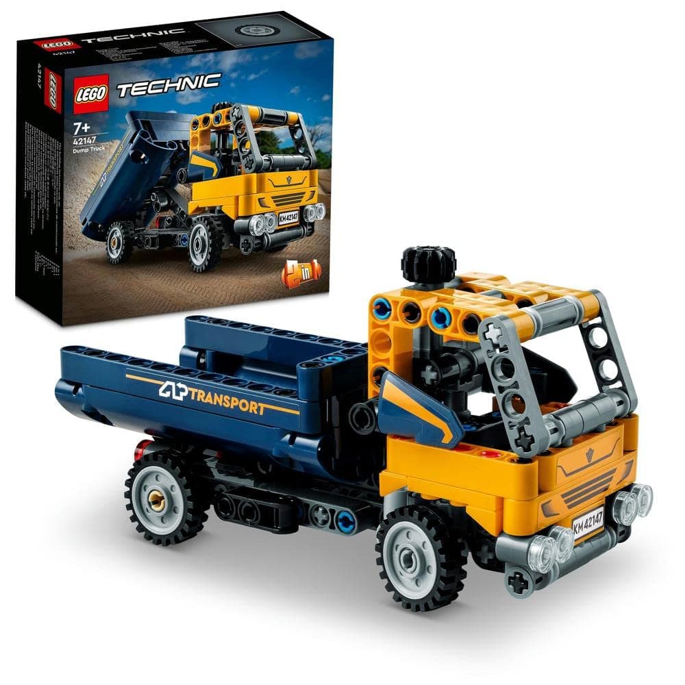 LEGO 42147 Technic Dump Truck Toy 2in1 Set, Construction Vehicle Model to Excavator Digger, Engineering Toys, Gift for Boys and Girls Aged 7 Plus