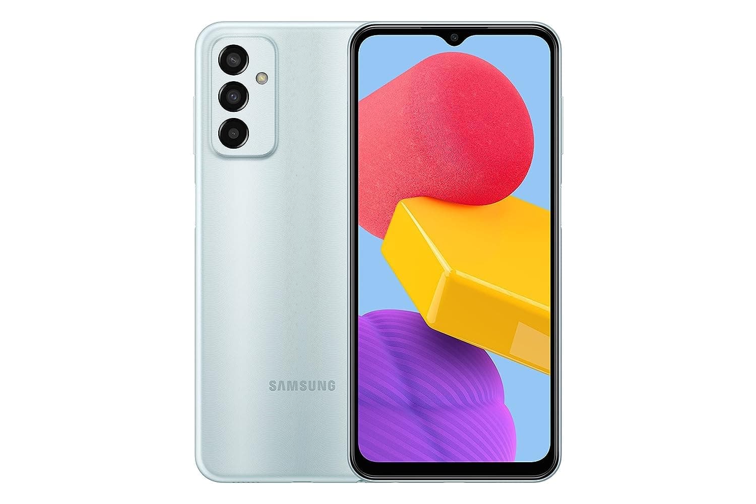 هاتف ذكي سامسونج جالكسي ام 13 LTE بنظام تشغيل اندرويد، وذاكرة تخزين 64 GB، وذاكرة RAM 4 GB، ثنائي شرائح الاتصال، باللون الازرق الفاتح (اصدار المملكة العربية السعودية)، ازرق فاتح