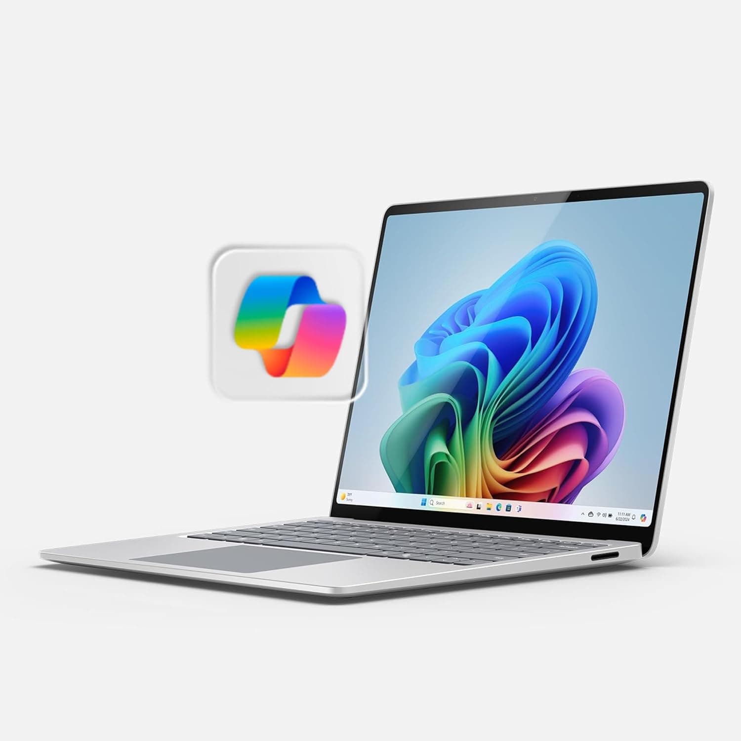 Microsoft Surface Laptop (2024), Windows 11 Copilot+ PC, 13.8" Touchscreen Display, Snapdragon X Elite (12 core), 16GB RAM, 512GB SSD Storage, Platinum