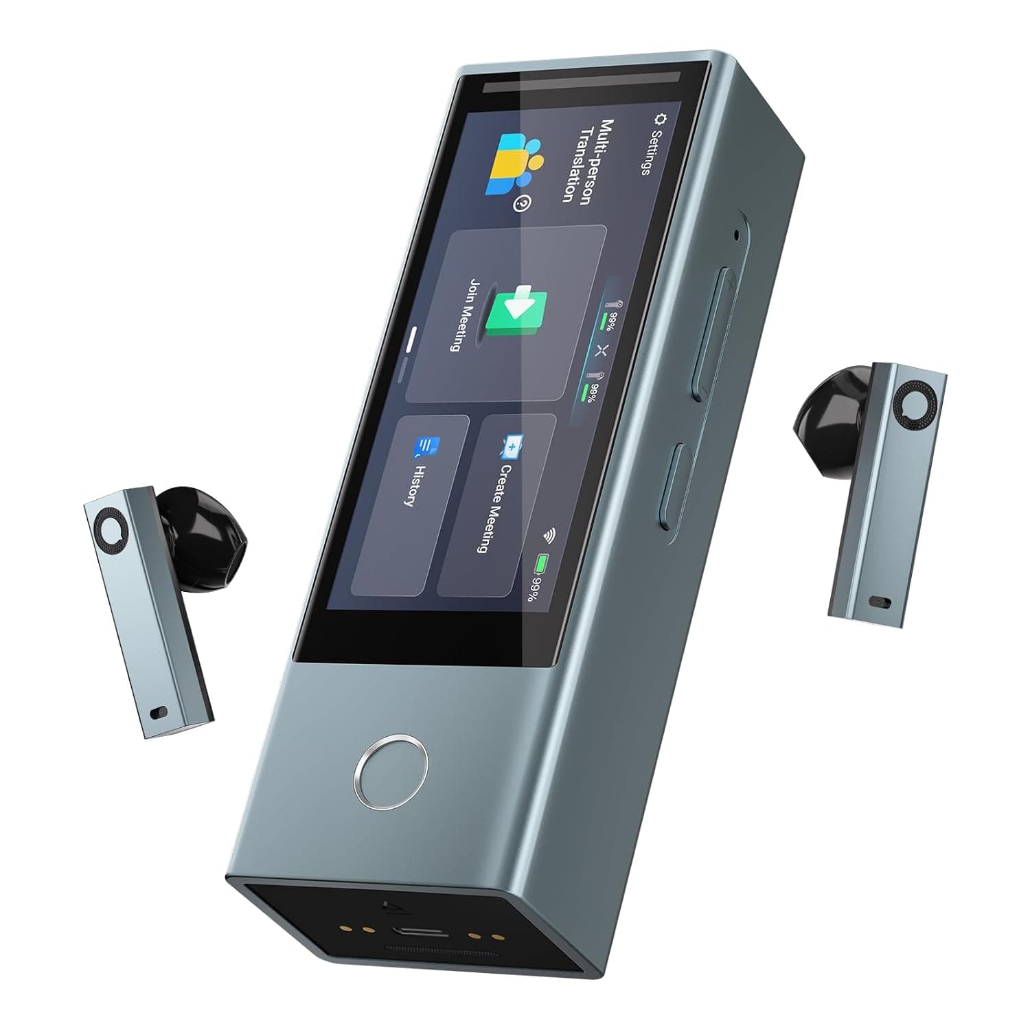 Timekettle X1 Meeting Interpreter Hub - AI Translator without App & Subscription, Free Lifetime Updates, 52 Languages, Simultaneous Translation for Meetings